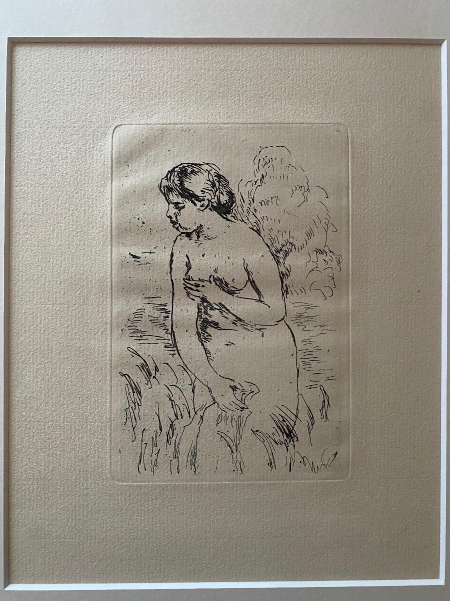 Figurative Print Pierre-Auguste Renoir - Baigneur nu - Gravure - Début du XXe siècle