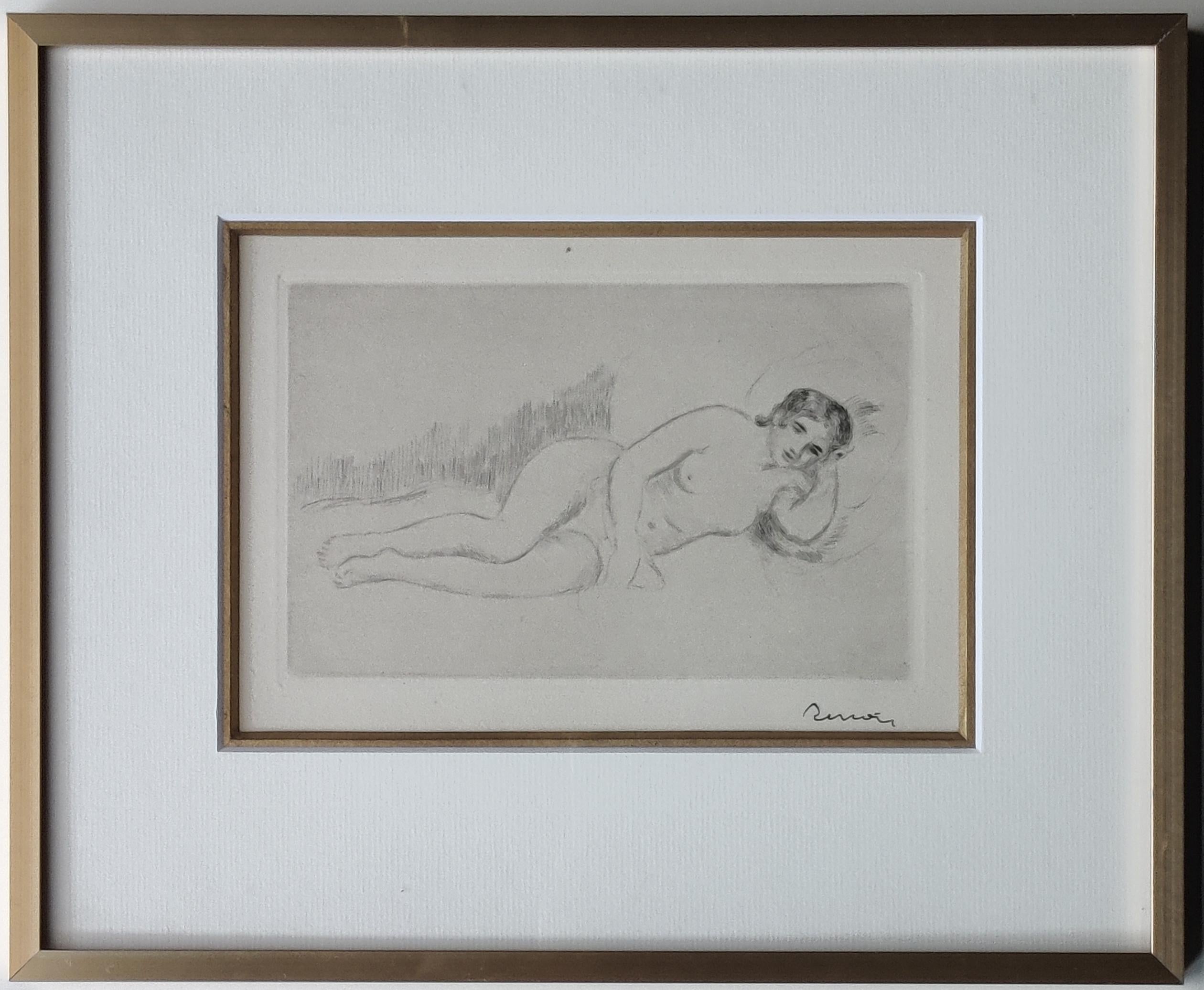 Pierre-Auguste Renoir -- Femme nue couchée (tournée à droite)
