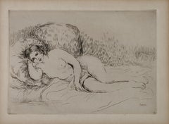 Pierre-Auguste Renoir -- Femme nue couchée (tournée à gauche)