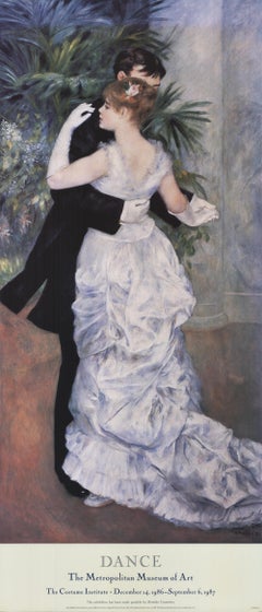 PIERRE-AUGUSTE RENOIR La Danse A Ville 42" x 18" Poster 1986