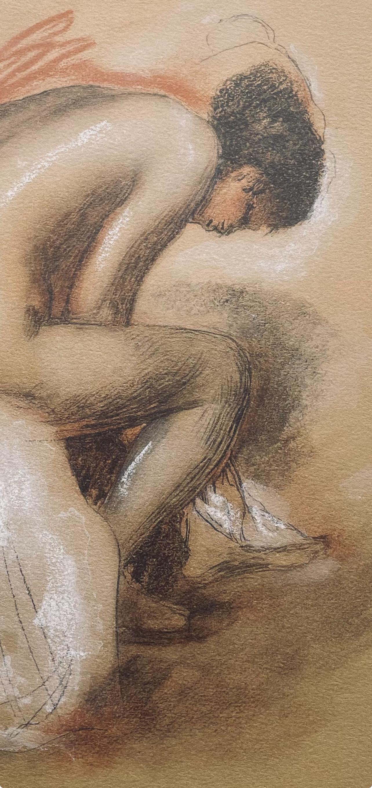 Renoir, Baigneuse s'essuyant le pied, Seize Aquarelles et Sanguines (after) - Print by Pierre-Auguste Renoir