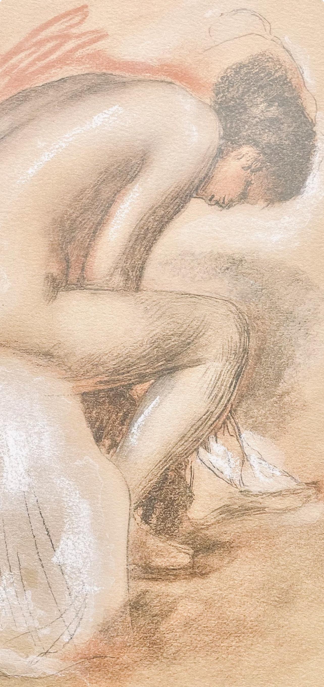 Renoir, Baigneuse s'essuyant, Seize Aquarelles et Sanguines de Renoir (after) - Print by Pierre-Auguste Renoir