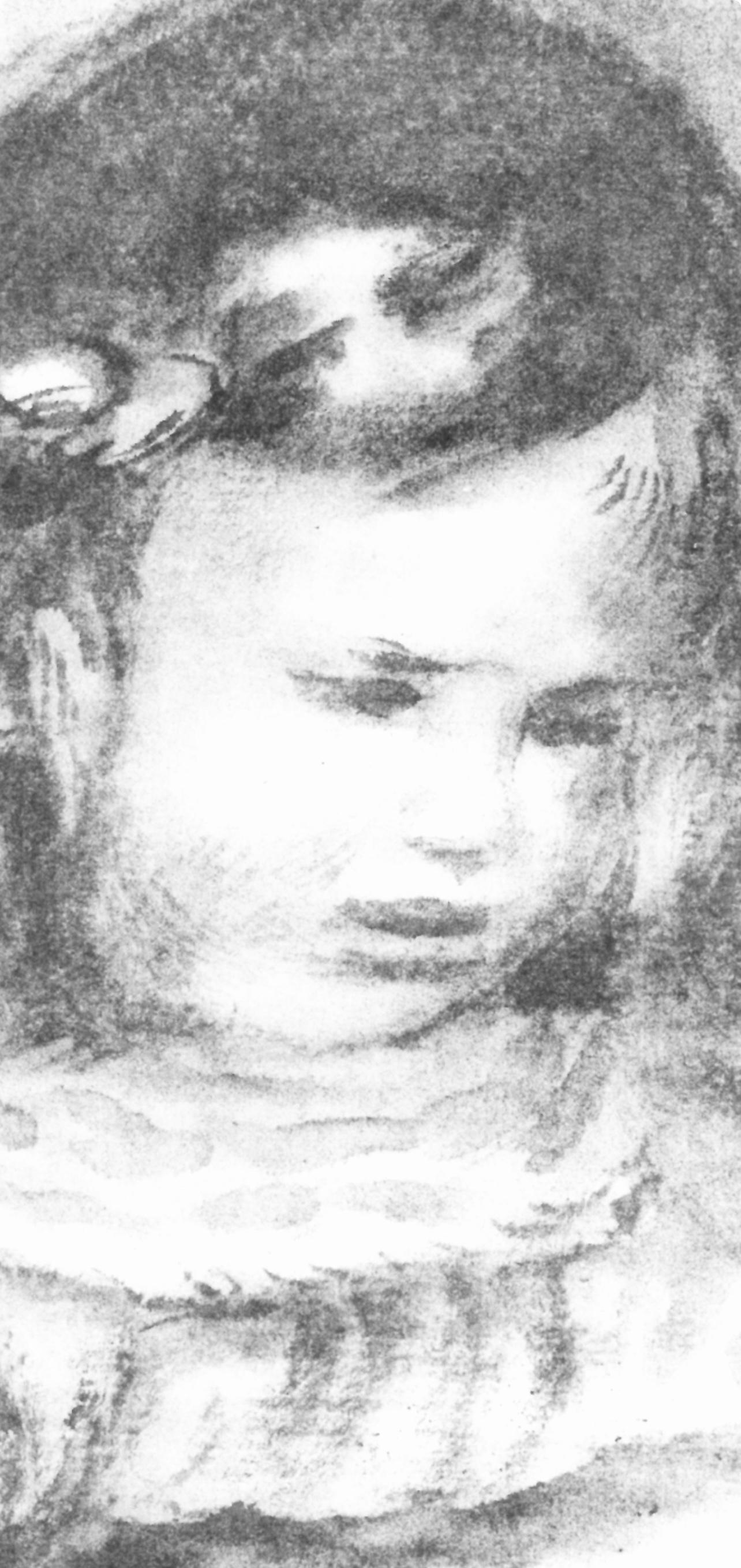 Renoir (tariff free*), Claude Renoir la tête baissée (after) - Impressionist Print by Pierre-Auguste Renoir