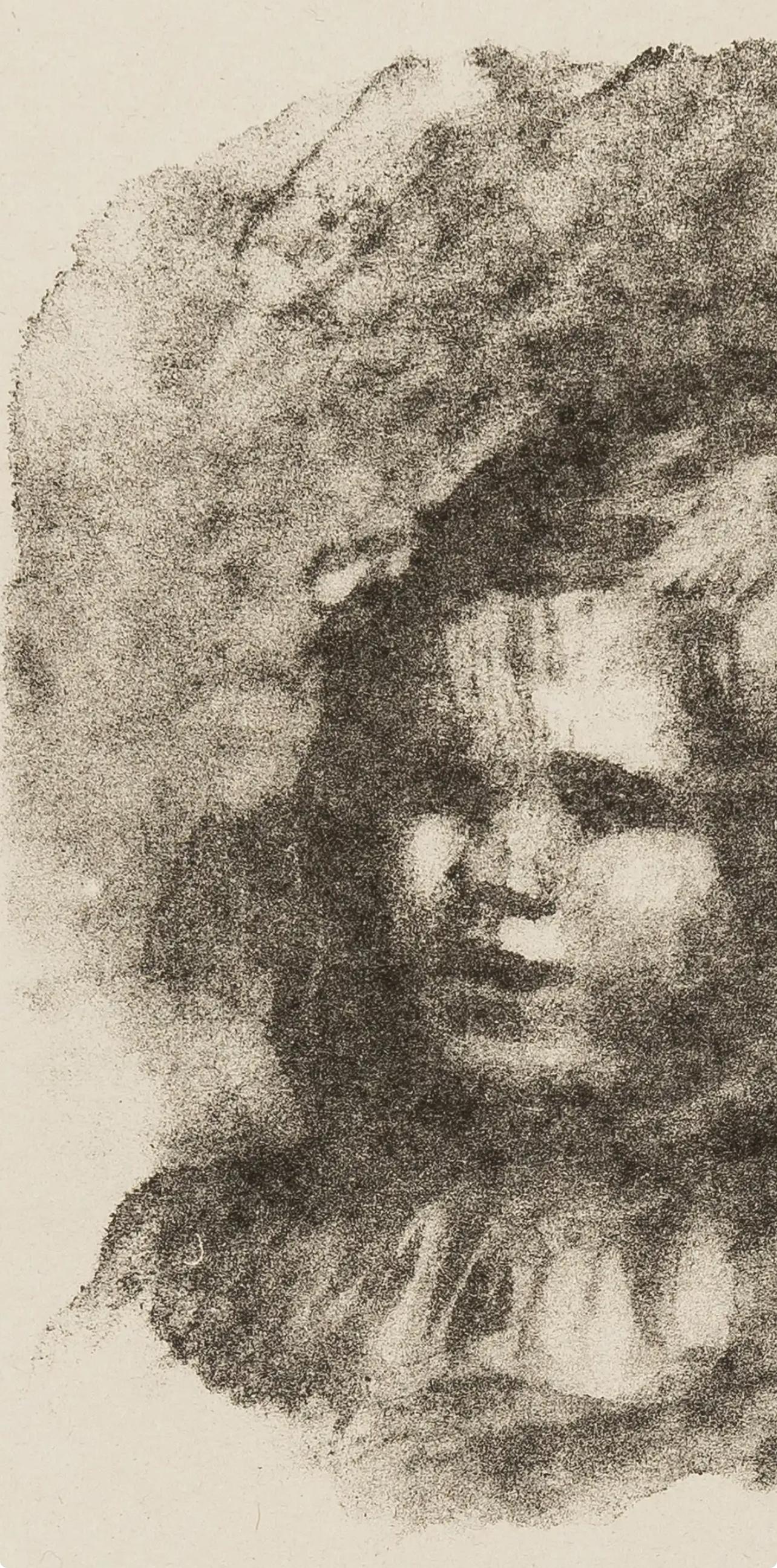 Renoir, Claude Renoir tourné à gauche, Les Lithographies de Renoir (d'après) - Impressionnisme Print par Pierre-Auguste Renoir