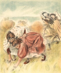 Renoir, Enfants jouant a la balle, Les Lithographies de Renoir (after)