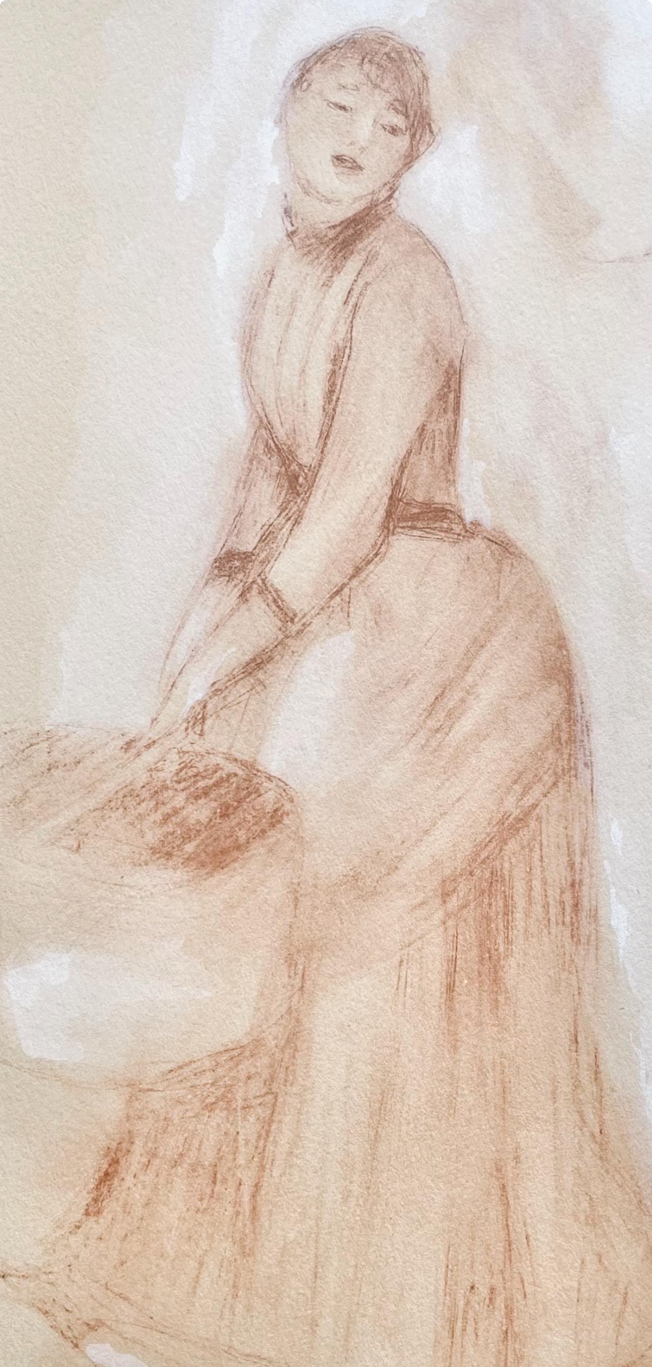 Renoir, Étude pour Les Parapluies, Seize Aquarelles et Sanguines (after) - Print by Pierre-Auguste Renoir