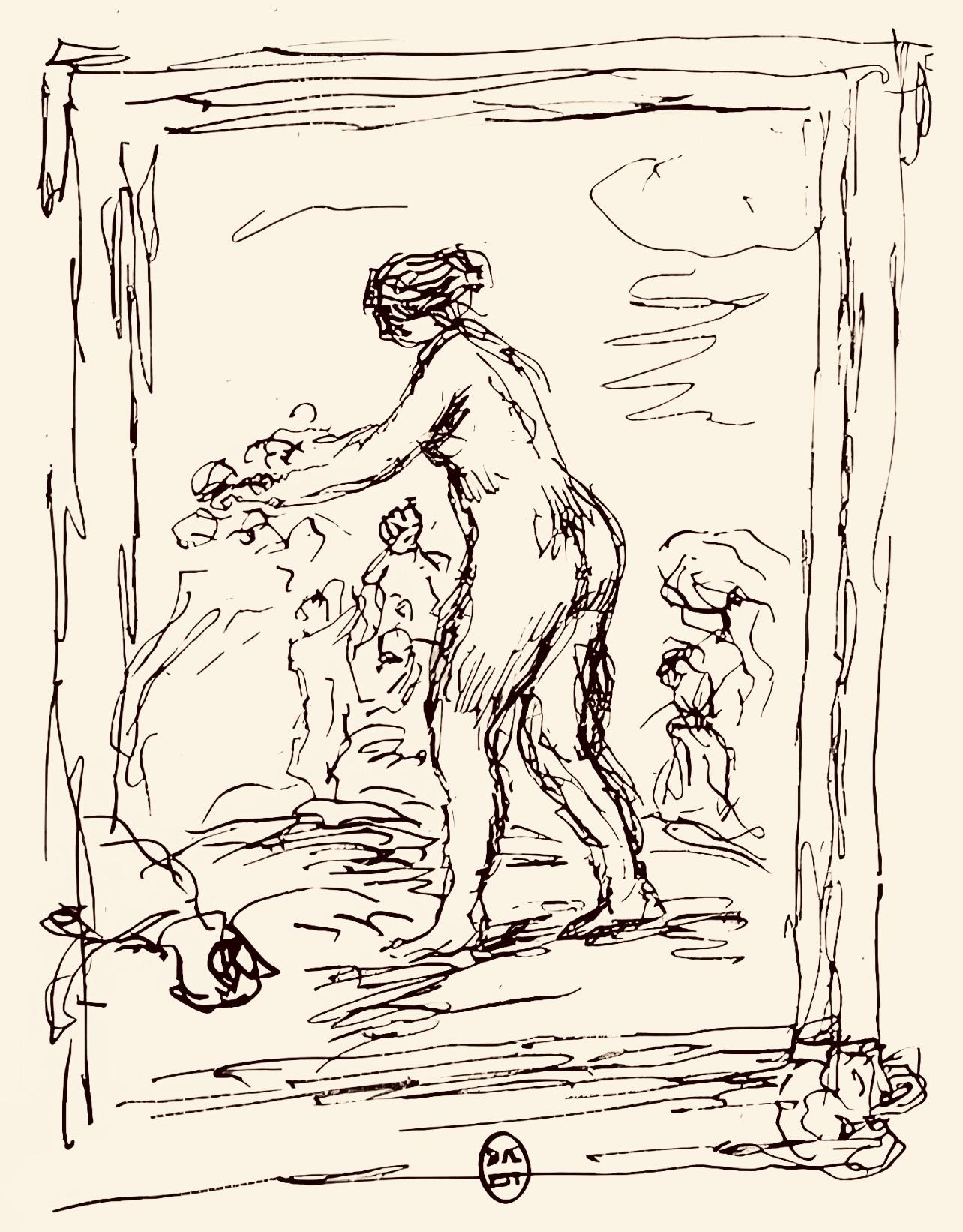 Renoir, Femme au cep de vigne, Les Lithographies de Renoir (after) - Print by Pierre-Auguste Renoir