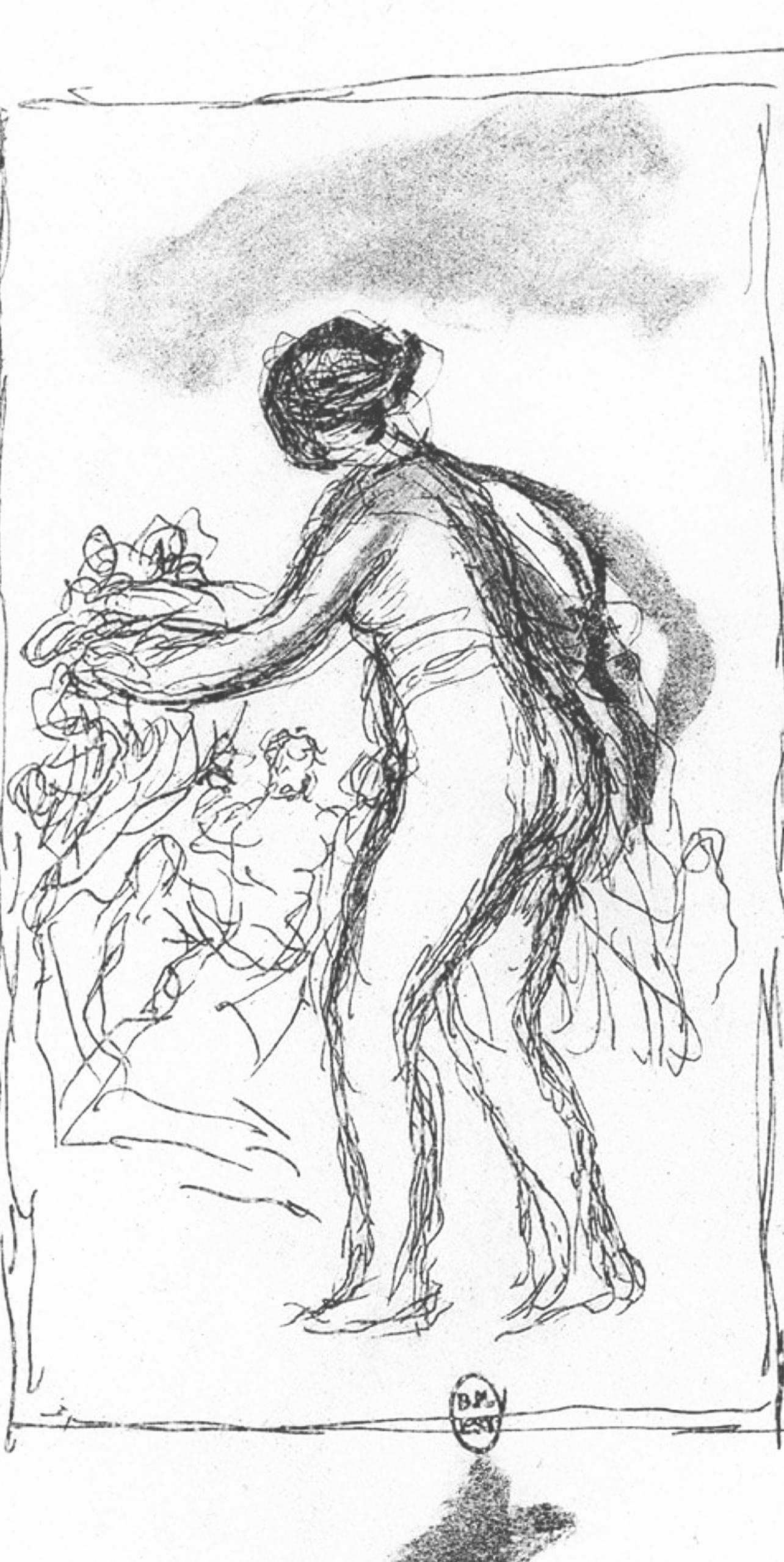 Renoir (tariff free*), Femme au cep de vigne (after) - Print by Pierre-Auguste Renoir