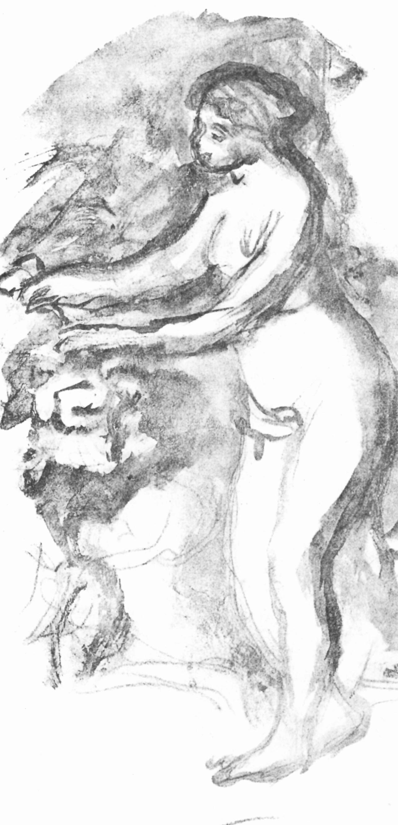 Renoir (tariff free*), Femme au cep de vigne (after) - Impressionist Print by Pierre-Auguste Renoir