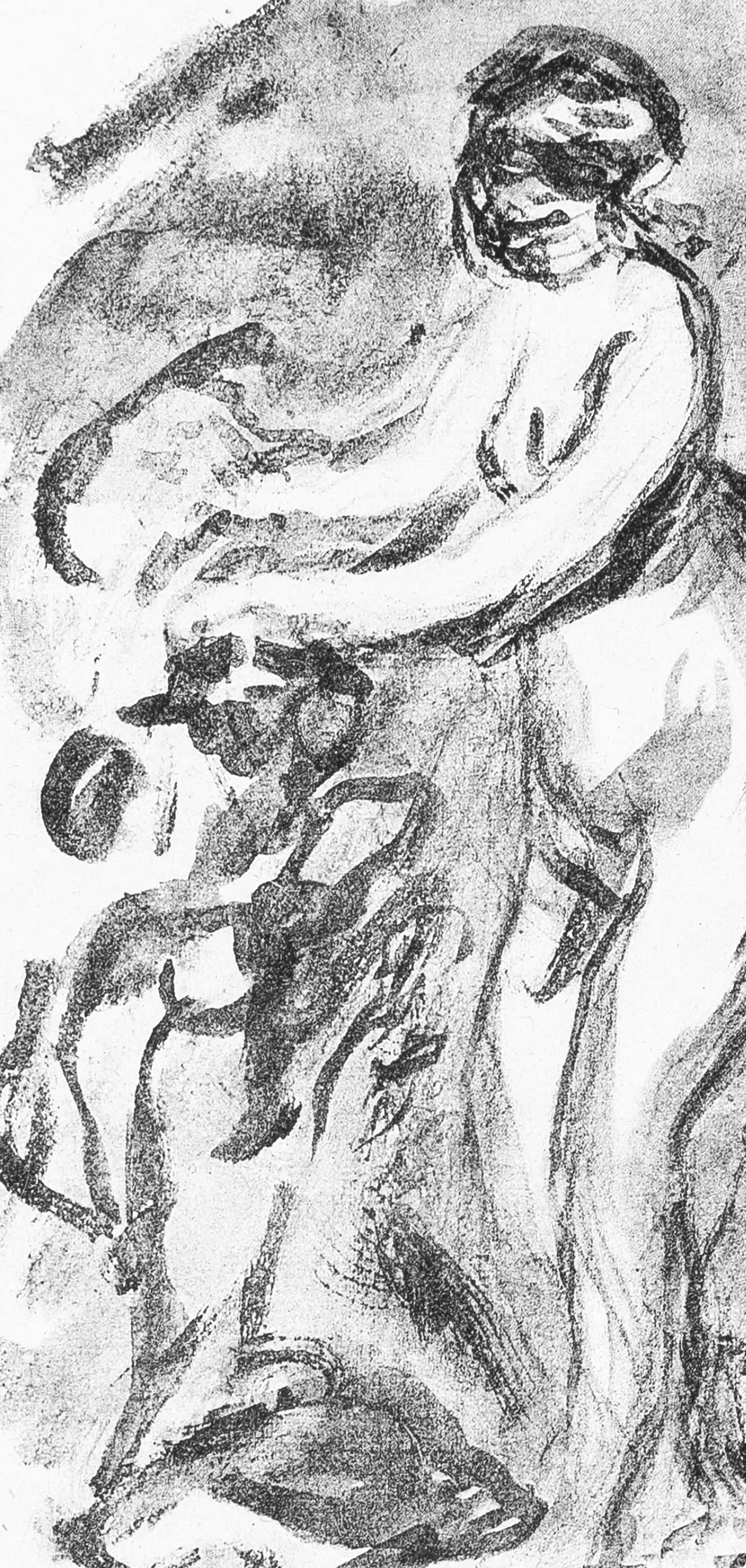 Renoir (tariff free*), Femme au cep de vigne (after) - Impressionist Print by Pierre-Auguste Renoir