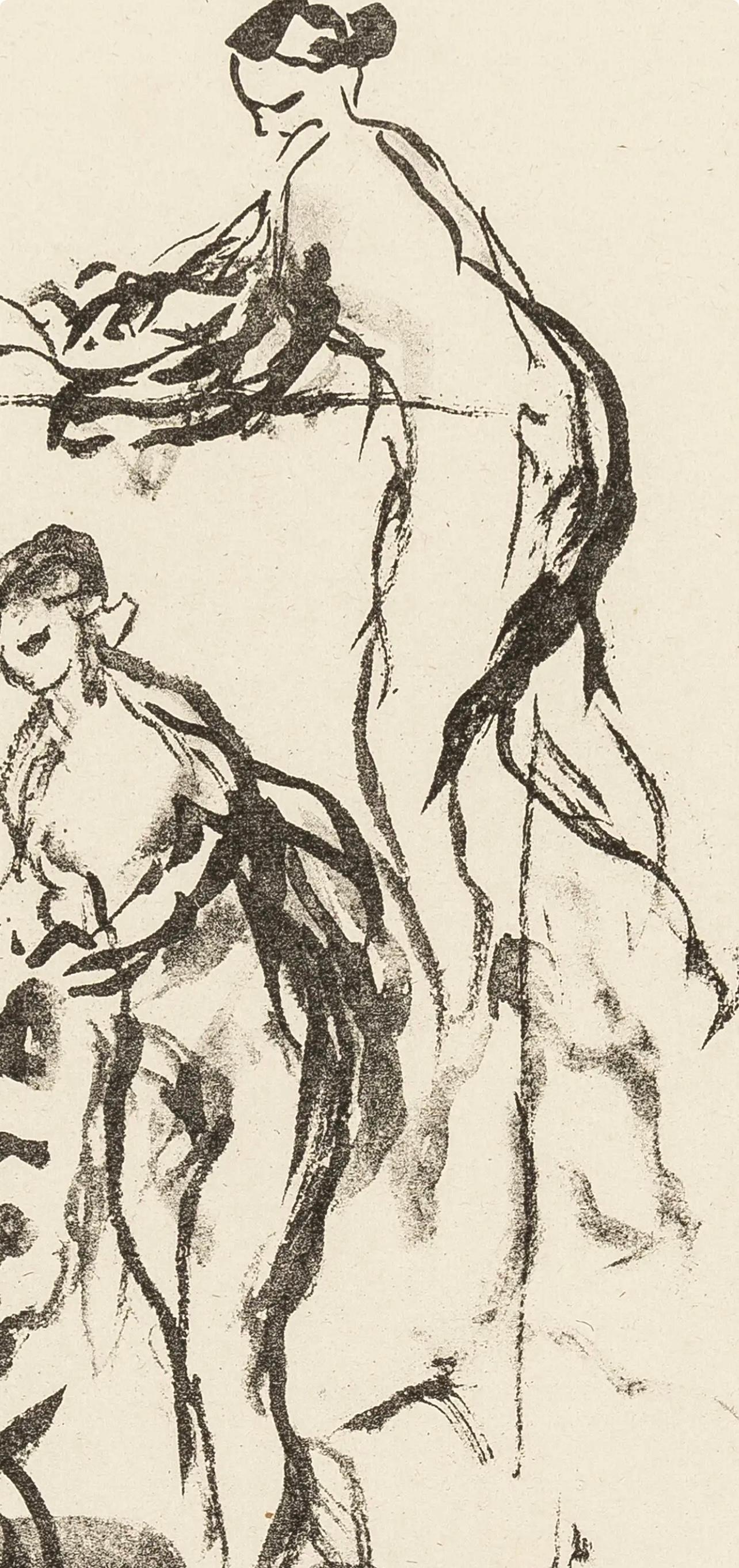 Renoir, Femme au cep de vigne, Les Lithographies de Renoir (after) - White Landscape Print by Pierre-Auguste Renoir