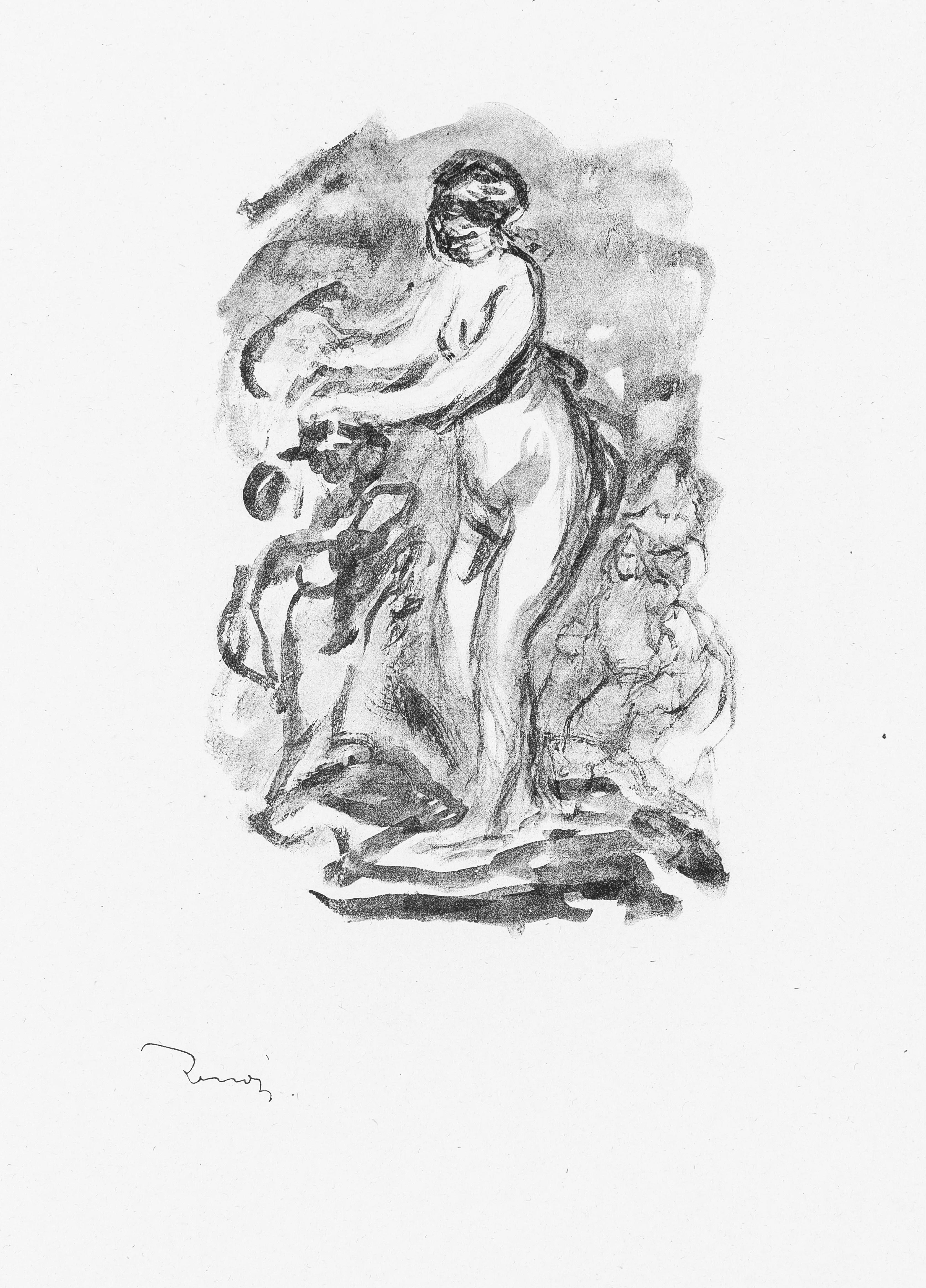 Lithograph on grand vélin Renage filigrané à la marque de l'éditeur paper. Inscription: Signed in the plate and unnumbered, as issued. Paper Size: 12.5 x 9.5 inches; image size: 10.24 x 7.48 inches. Notes: From the album, Les Lithographies de