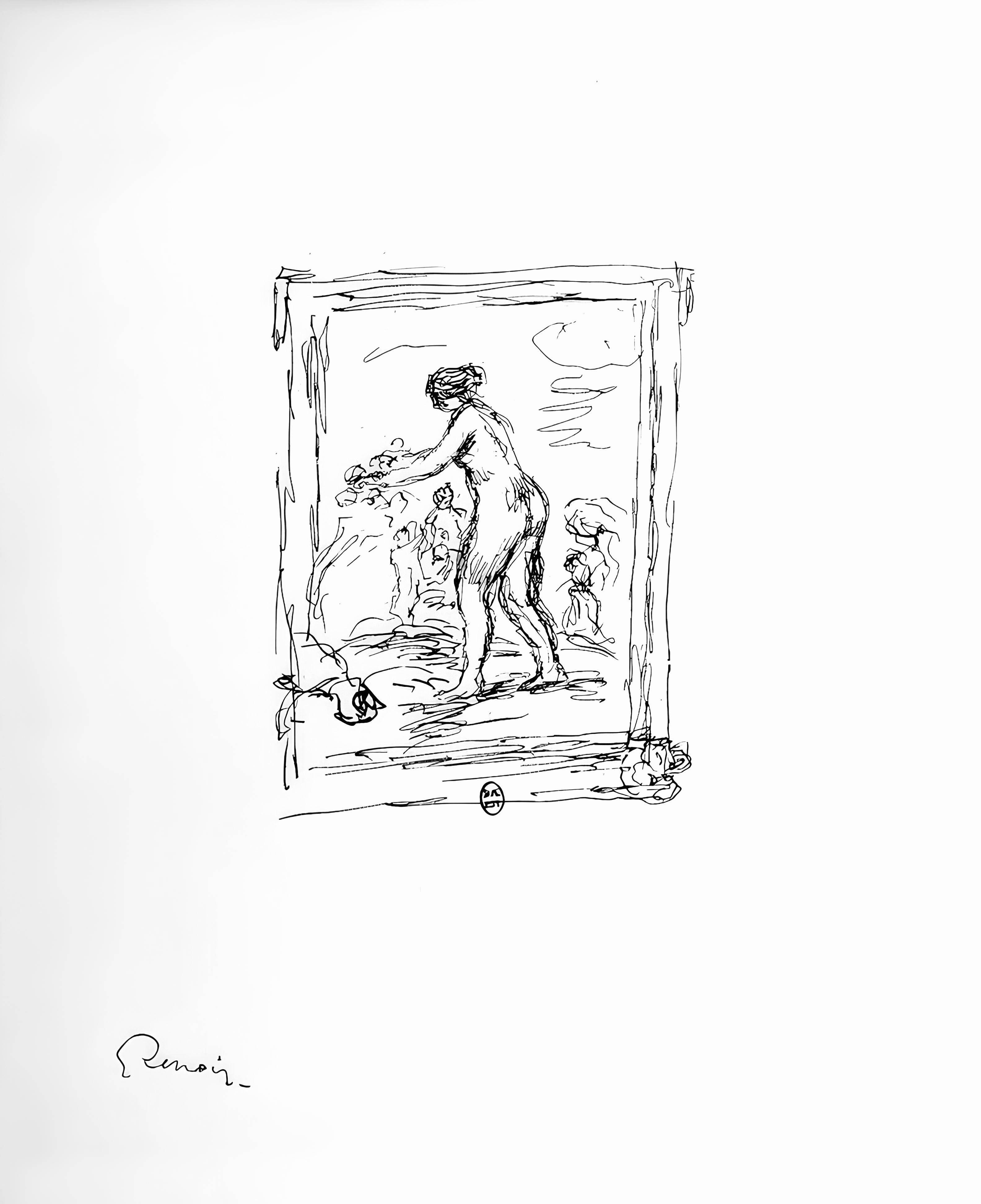 Lithograph on grand vélin Renage filigrané à la marque de l'éditeur paper. Inscription: Signed in the plate and unnumbered, as issued. Paper Size: 12.5 x 9.5 inches; image size: 8.66 x 7.48 inches. Notes: From the album, Les Lithographies de Renoir,