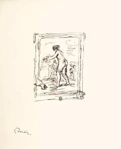 Vintage Renoir, Femme au cep de vigne, Les Lithographies de Renoir (after)