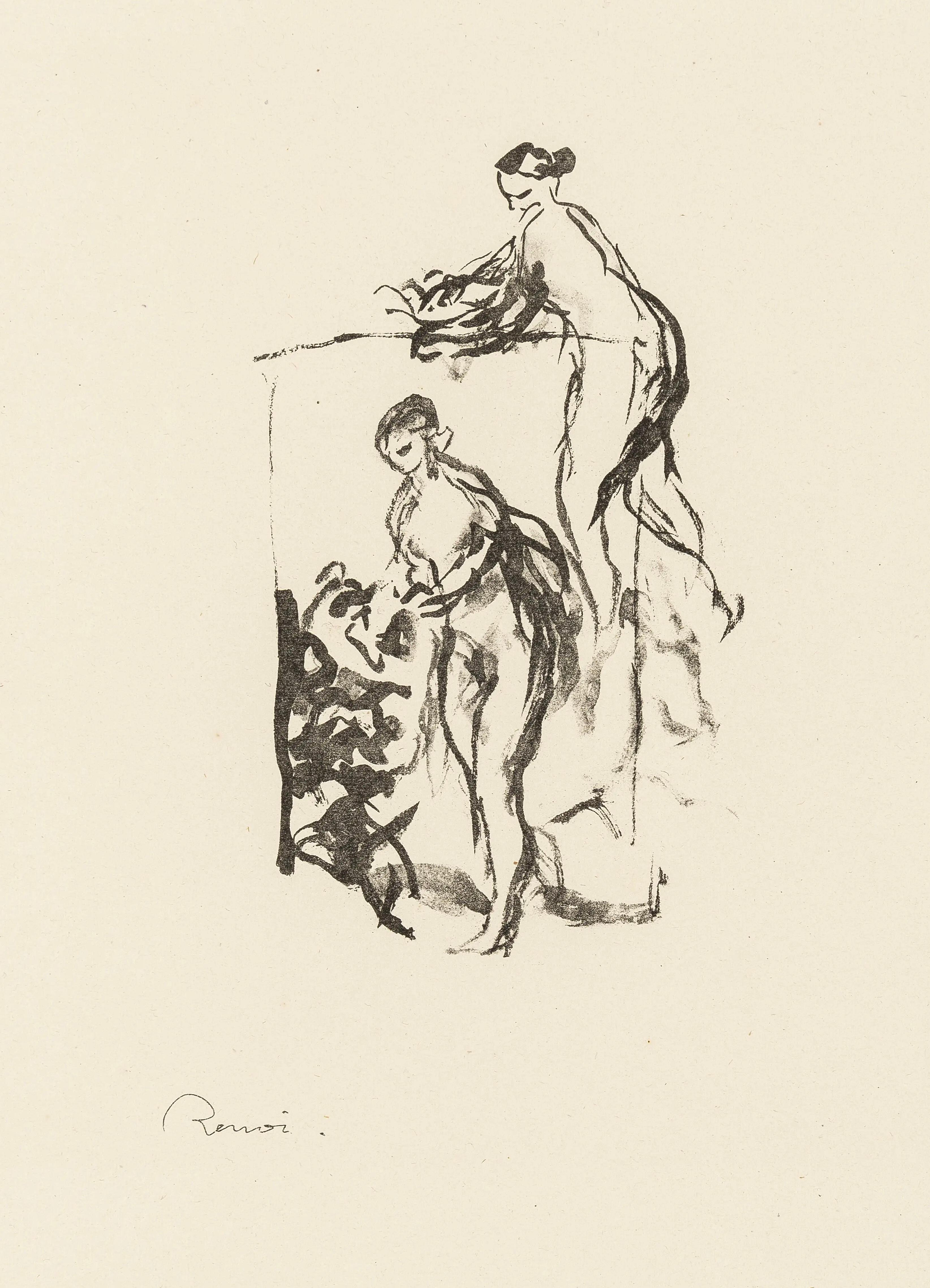 Renoir, Femme au cep de vigne, Les Lithographies de Renoir (después) en venta 1