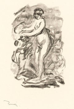 Vintage Renoir, Femme au cep de vigne, Les Lithographies de Renoir (after)