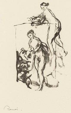 Vintage Renoir, Femme au cep de vigne, Les Lithographies de Renoir (after)