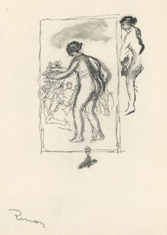 Vintage Renoir, Femme au cep de vigne, Les Lithographies de Renoir (after)