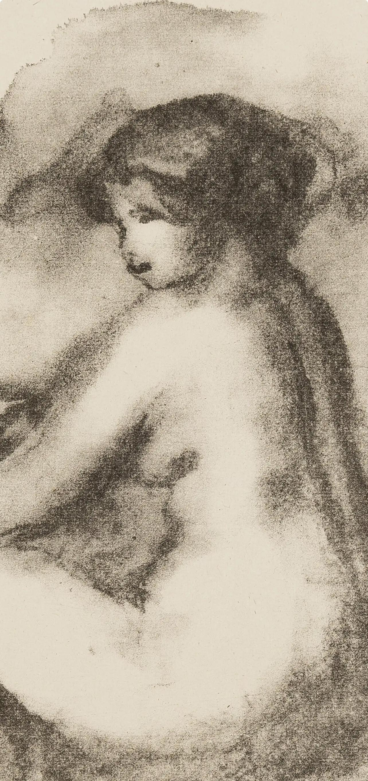 Renoir, Femme nue assisse, Les Lithographies de Renoir (después) - Print de Pierre-Auguste Renoir