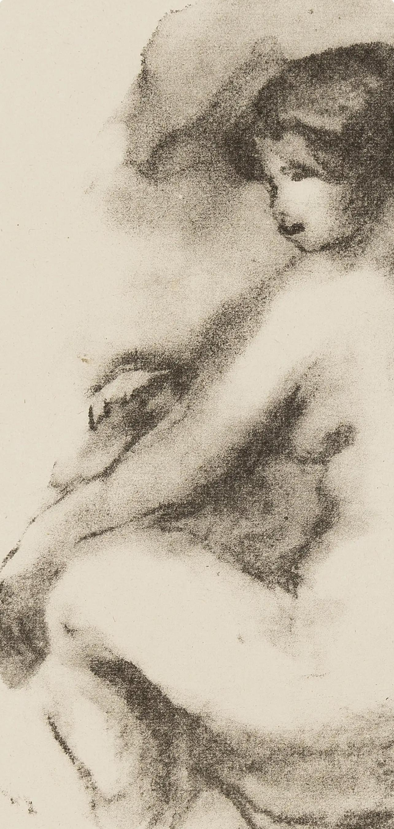 Renoir, Femme nue assisse, Les Lithographies de Renoir (después) - Print Impresionista de Pierre-Auguste Renoir