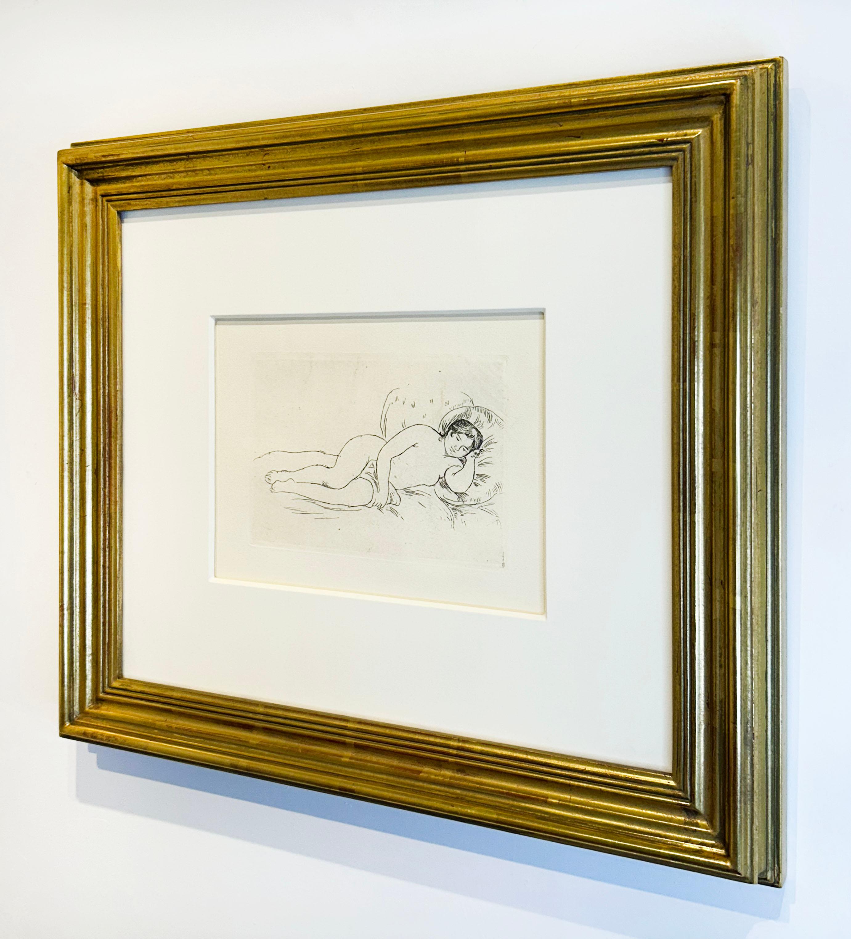 Artist:  Renoir, Auguste
Title:  Femme Nue Couchee
Date:  1906
Medium:  Softground Etching
Unframed Dimensions:  5.5