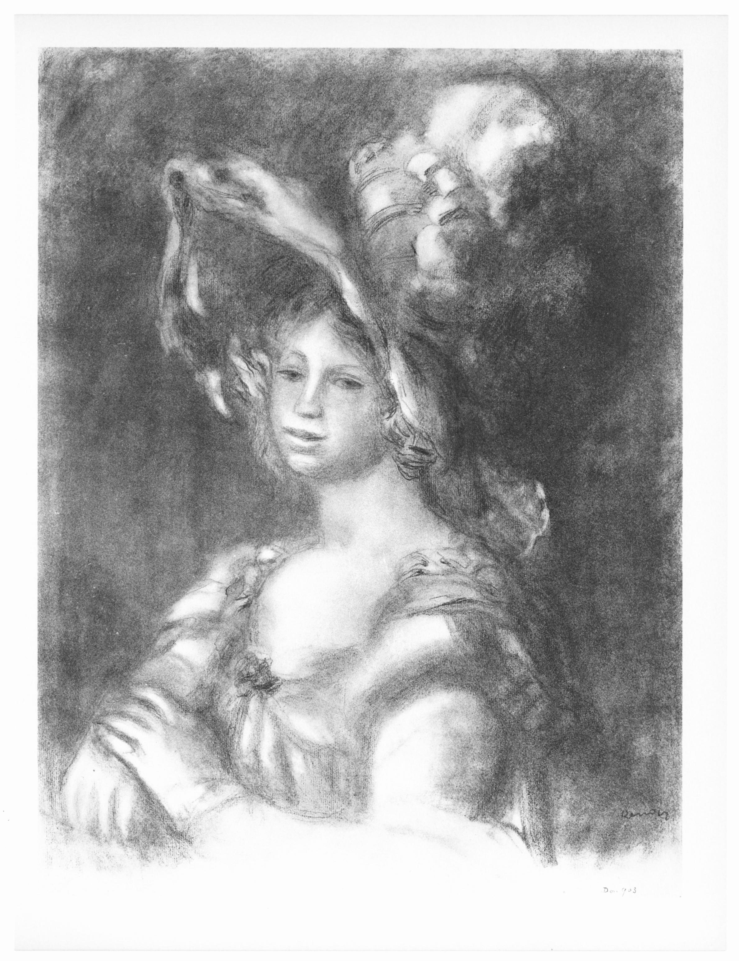 Lithograph on grand vélin Renage filigrané à la marque de l'éditeur paper. Inscription: Signed in the plate and unnumbered, as issued. Paper Size: 12.5 x 9.5 inches; image size: 11.42 x 8.66 inches. Notes: From the album, Les Lithographies de