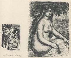 Renoir, Le chapeau épinglé et La baigneuse, Les Lithographies de Renoir (after)