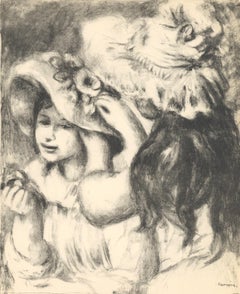 Renoir,  Le chapeau épinglé, état du noir, Les Lithographies de Renoir (nach)