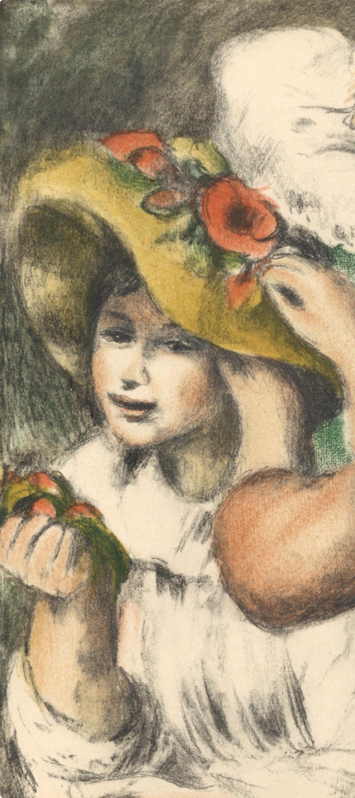 Renoir, Le chapeau épinglé, état en couleur, Les Lithographies de Renoir (nach) – Print von Pierre-Auguste Renoir