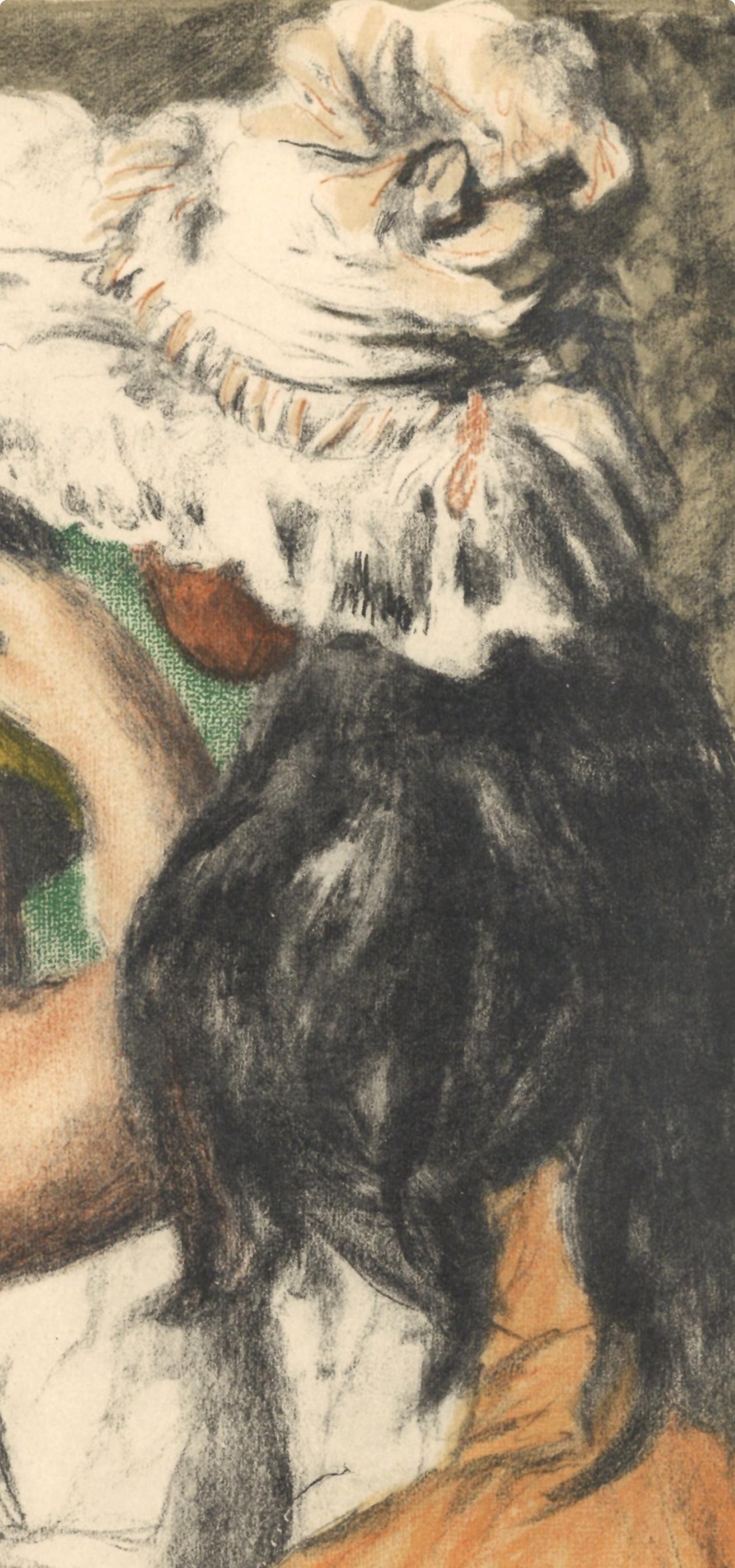 Renoir, Le chapeau épinglé, état en couleur, Les Lithographies de Renoir (nach) (Impressionismus), Print, von Pierre-Auguste Renoir