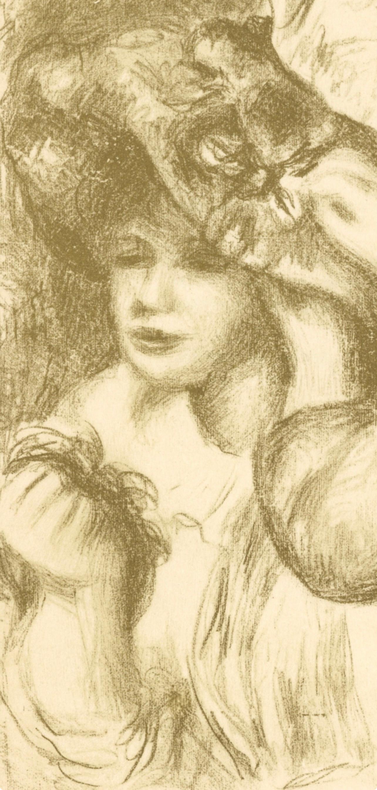 Renoir, Le chapeau épinglé, Les Lithographies de Renoir (nach) – Print von Pierre-Auguste Renoir