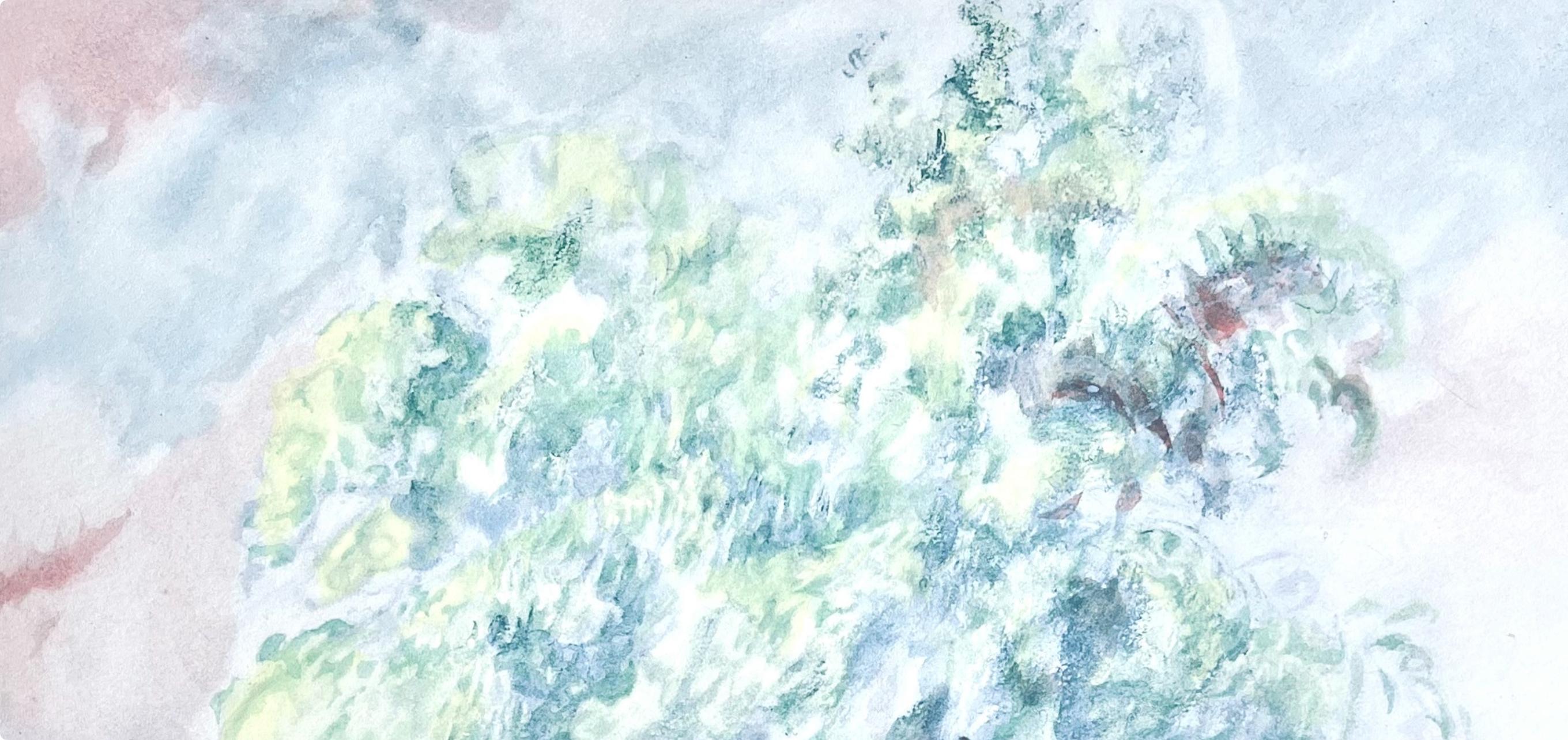 Renoir, Le Chemin tournant, Seize Aquarelles et Sanguines de Renoir (después) - Figurative Print Azul de Pierre-Auguste Renoir