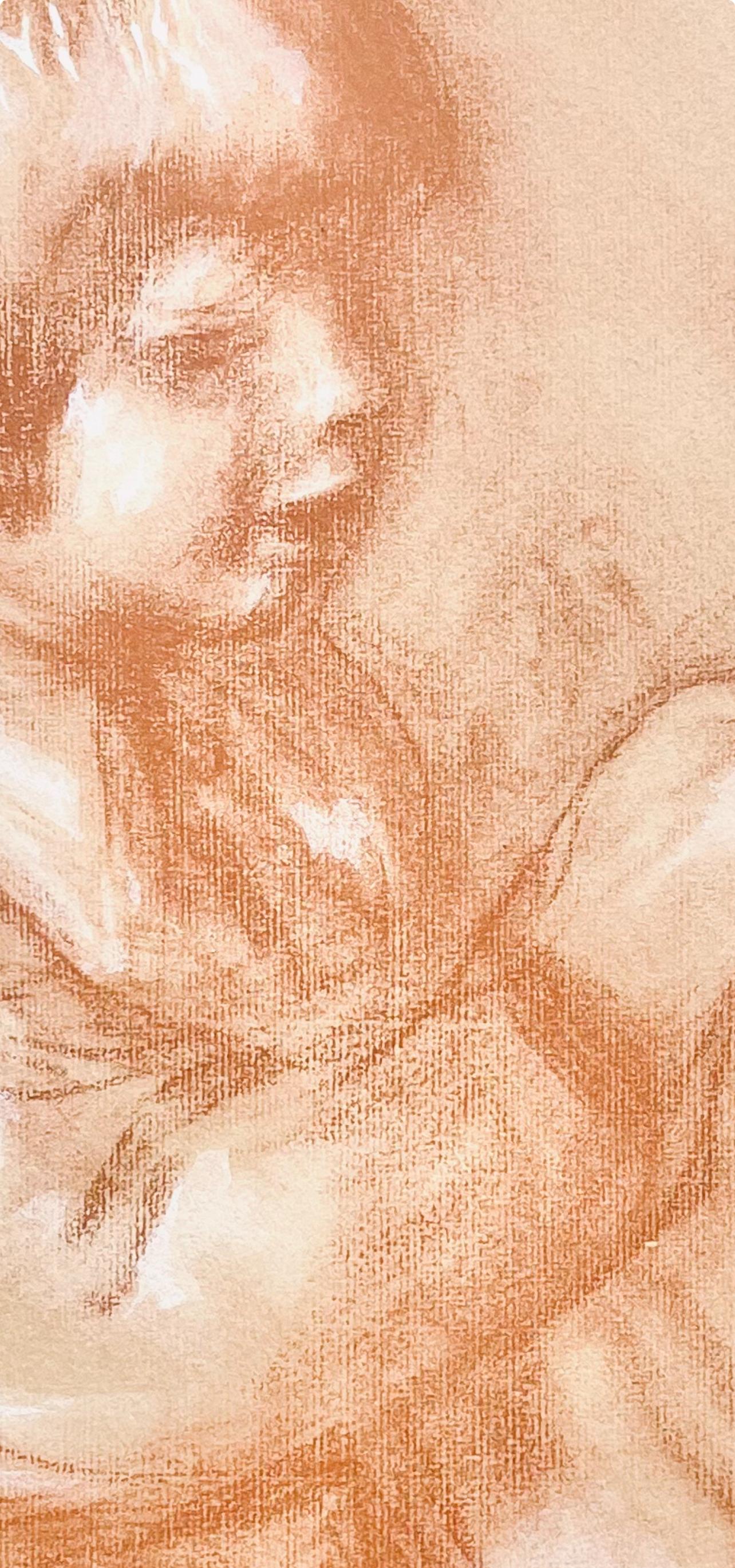 Renoir, Le petit peintre, Seize Aquarelles et Sanguines de Renoir (after) - Beige Figurative Print by Pierre-Auguste Renoir