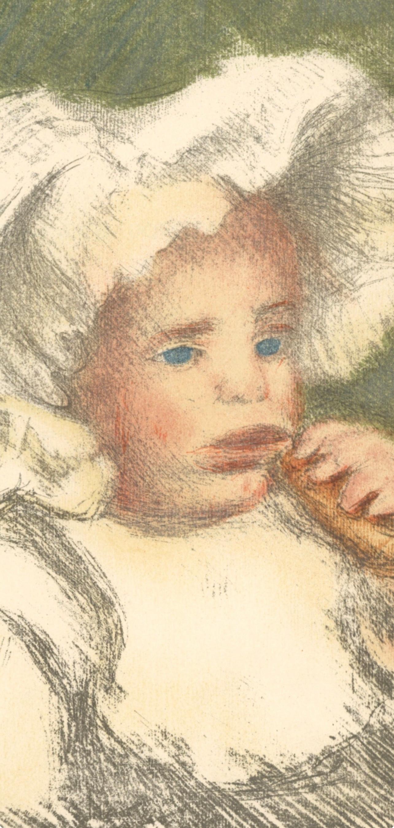 Renoir, L'Enfant au biscuit, Les Lithographies de Renoir (nach) (Impressionismus), Print, von Pierre-Auguste Renoir