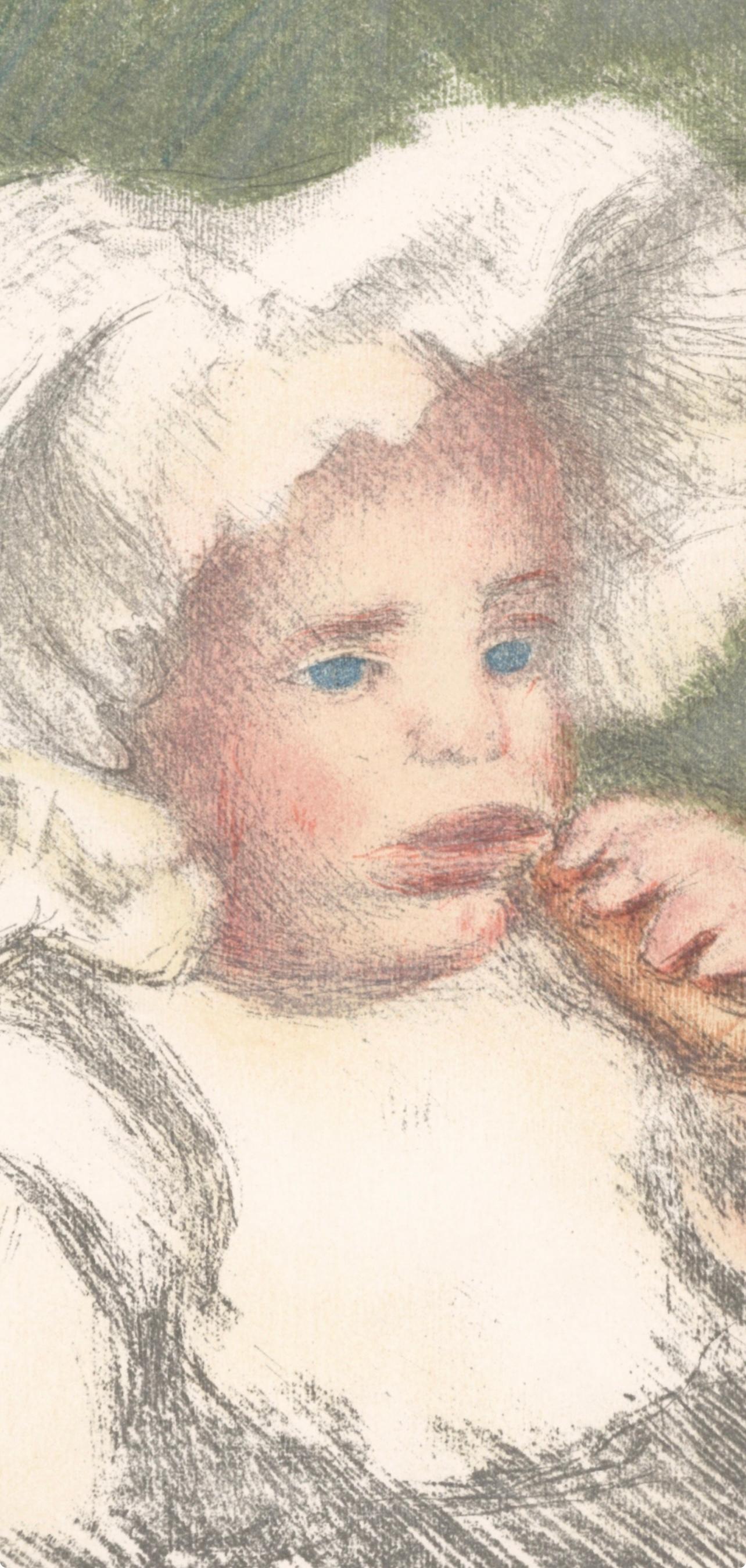 Renoir (tariff free*), L’Enfant au biscuit, Les Lithographies de Renoir (after) - Impressionist Print by Pierre-Auguste Renoir