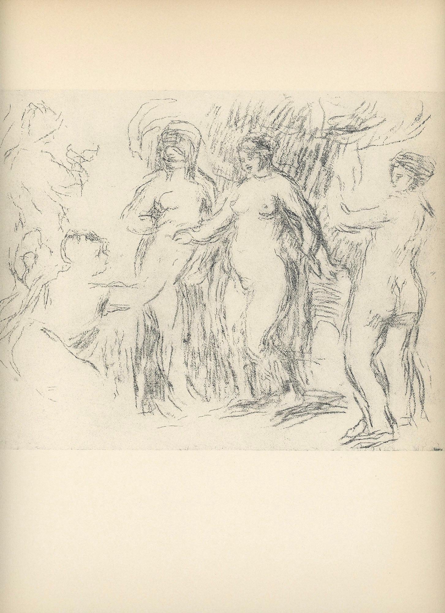 Medium: Lithograph on grand vélin Renage filigrané à la marque de l'éditeur paper.
Year: 1951
Paper Size: 12.5 x 9.5 inches; image size: 7.08 x 9.05 inches
Inscription: Unsigned and unnumbered, as issued
Notes: From the album, Les Lithographies de