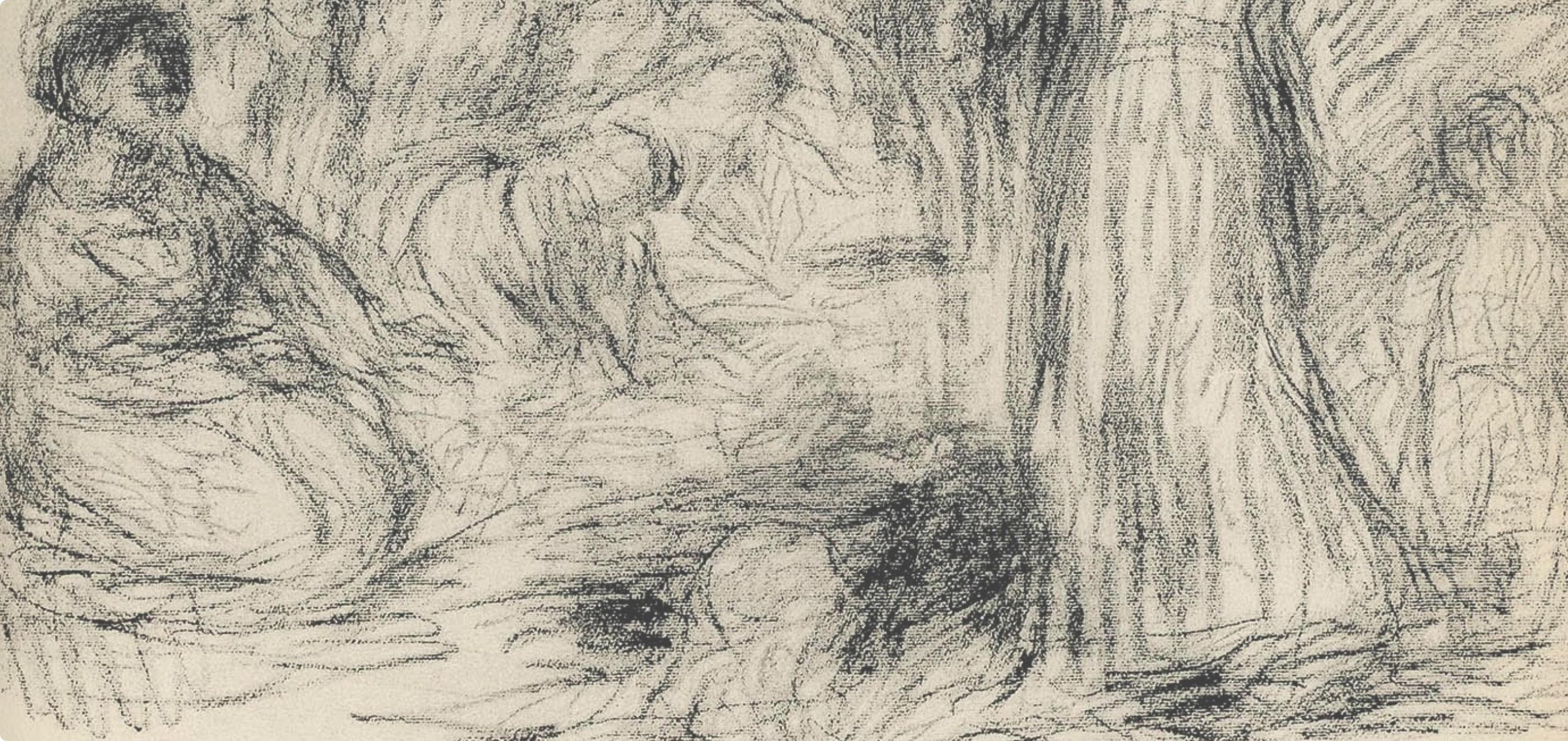 Renoir, Les Laveuses, Les Lithographies de Renoir (dopo) - Print Impressionismo di Pierre-Auguste Renoir