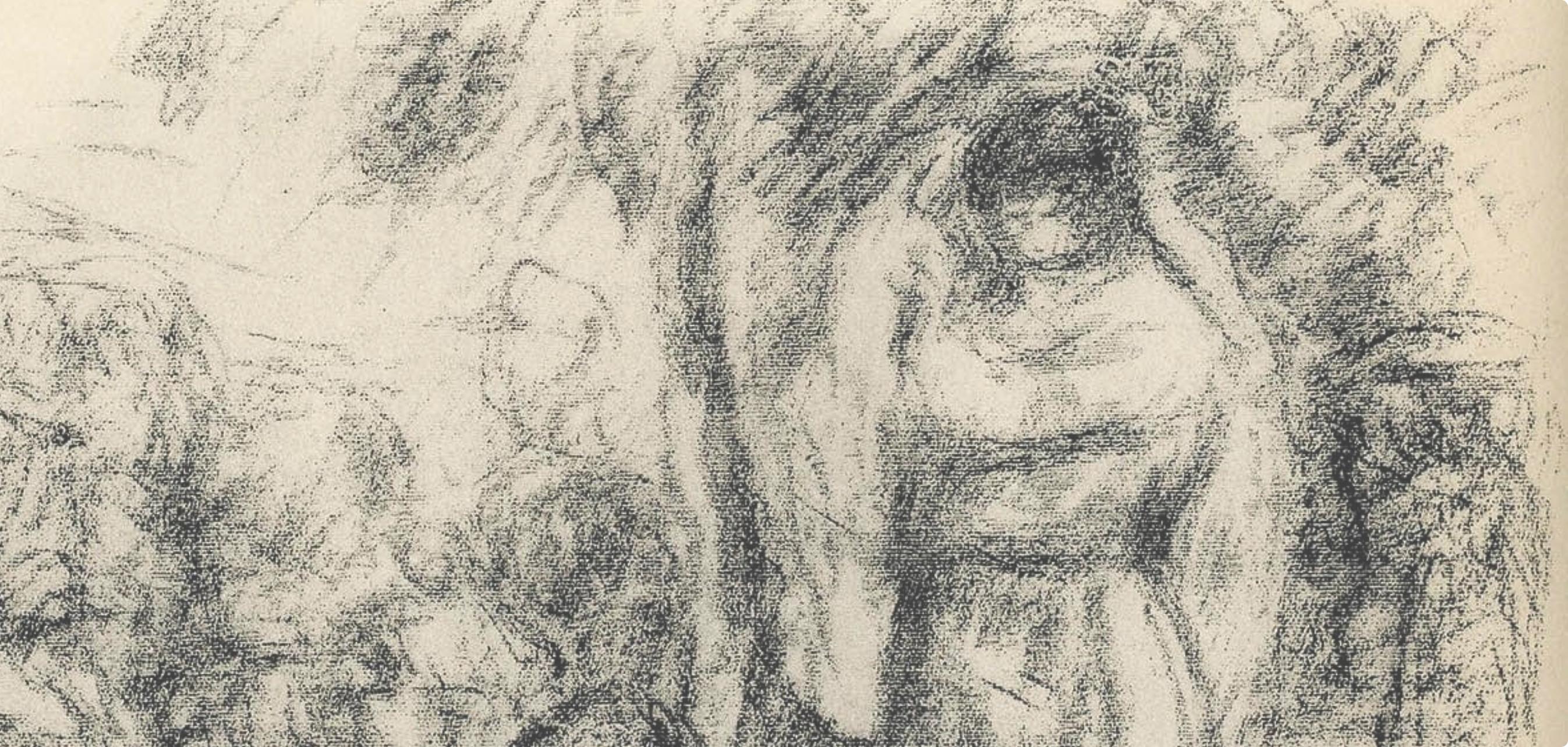 Renoir, Les Laveuses, Les Lithographies de Renoir (after) - Beige Landscape Print by Pierre-Auguste Renoir