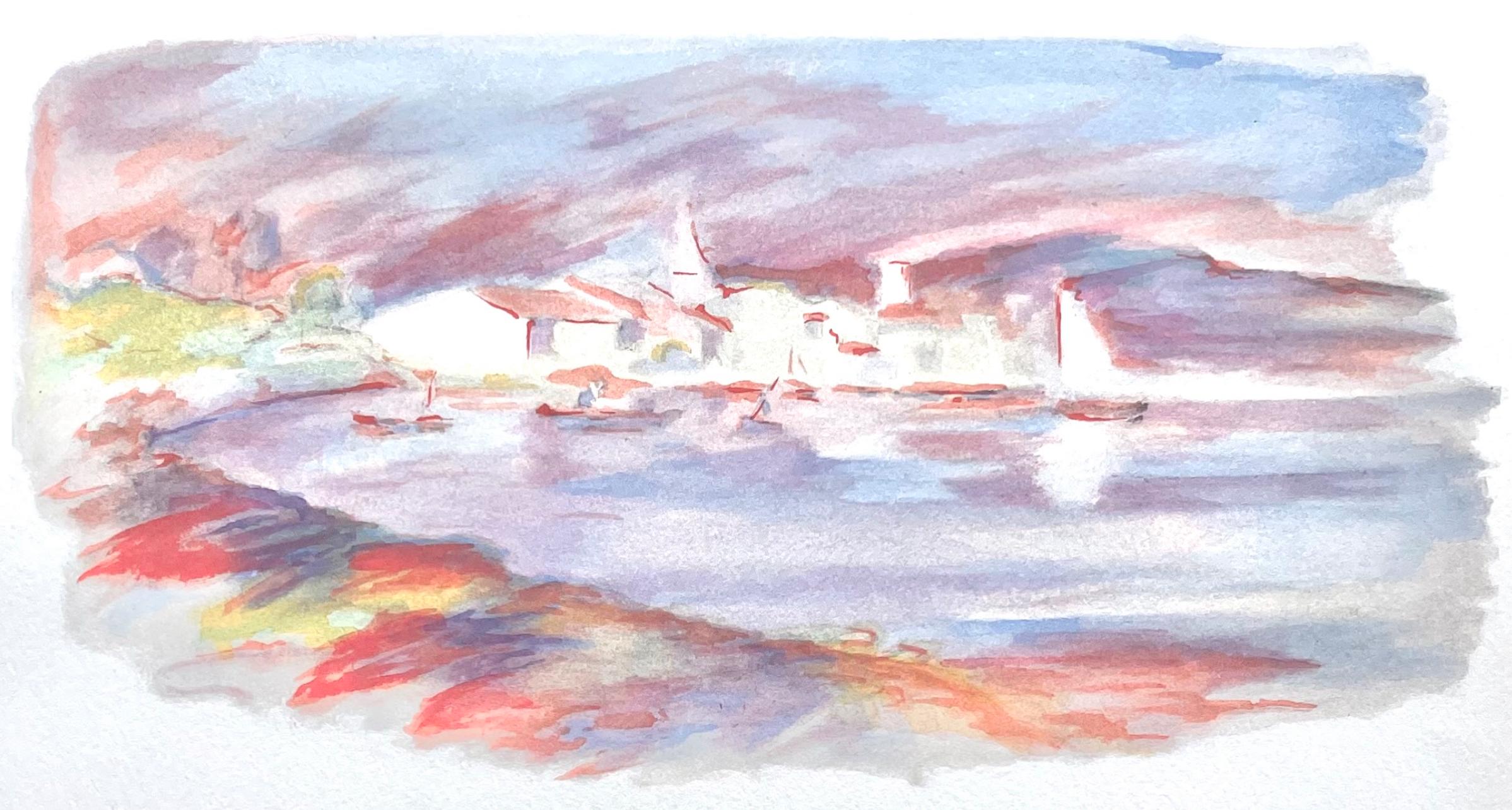 Landscape Print de Pierre-Auguste Renoir - Renoir, Les Martigues, Seize Aquarelles et Sanguines de Renoir (después)