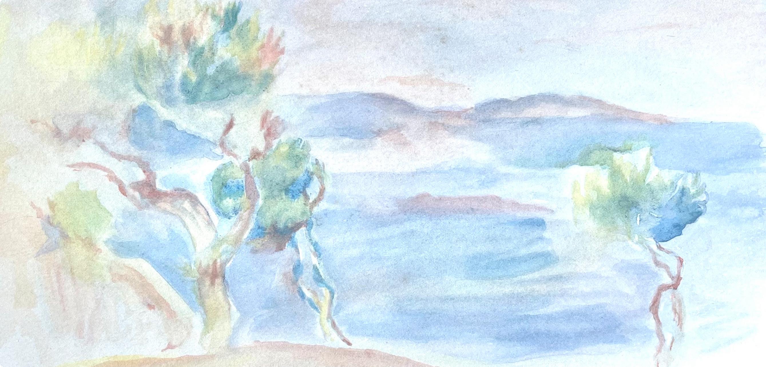 Renoir, L'Estaque, Seize Aquarelles et Sanguines de Renoir (después de) - Print de Pierre-Auguste Renoir