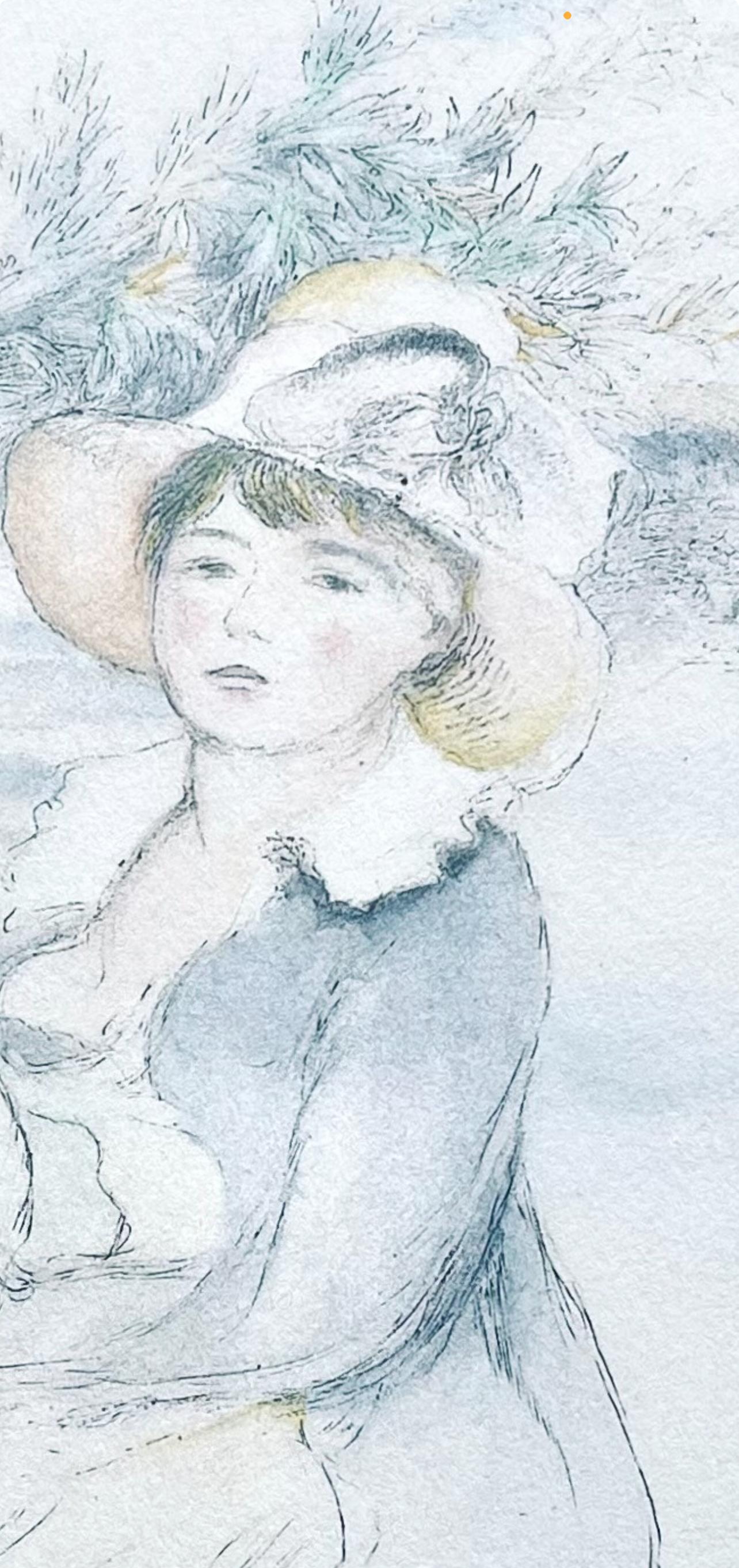 Renoir, Mme Renoir et Pierre, Seize Aquarelles et Sanguines de Renoir (after) - Impressionist Print by Pierre-Auguste Renoir