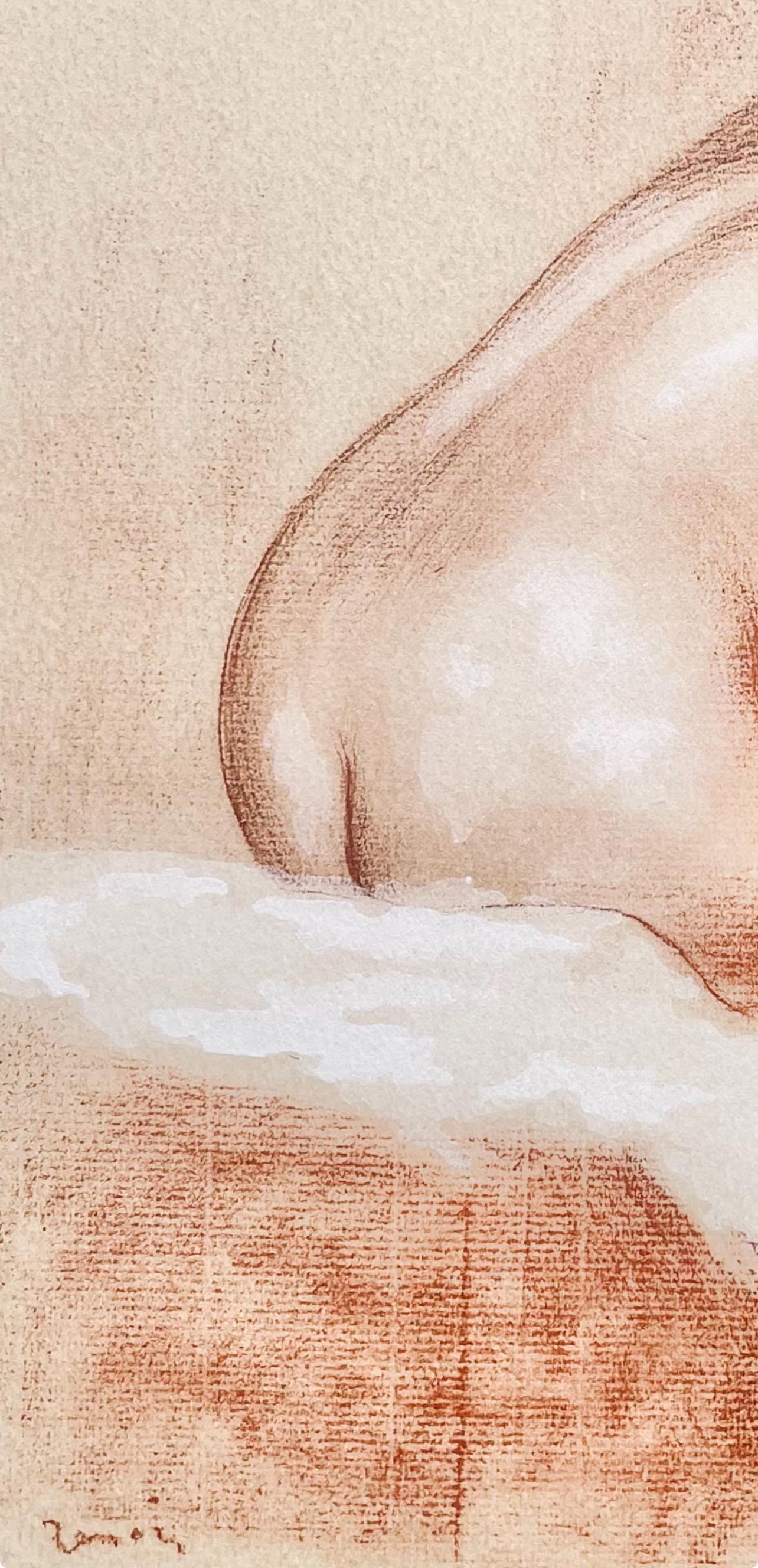 Renoir, Nu, Seize Aquarelles et Sanguines de Renoir (after) - Beige Figurative Print by Pierre-Auguste Renoir