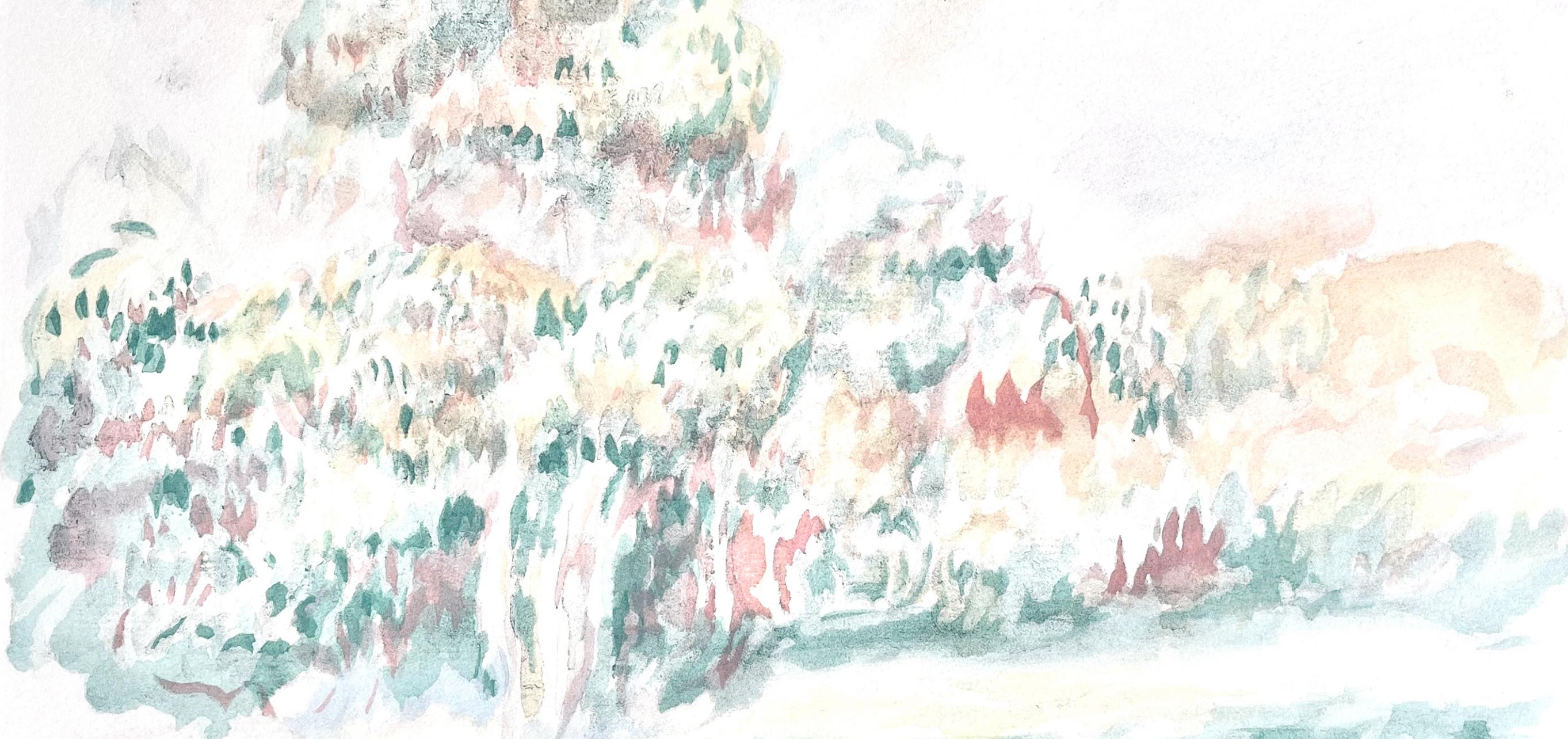 Renoir, Paysage, Seize Aquarelles et Sanguines de Renoir (dopo) - Print di Pierre-Auguste Renoir