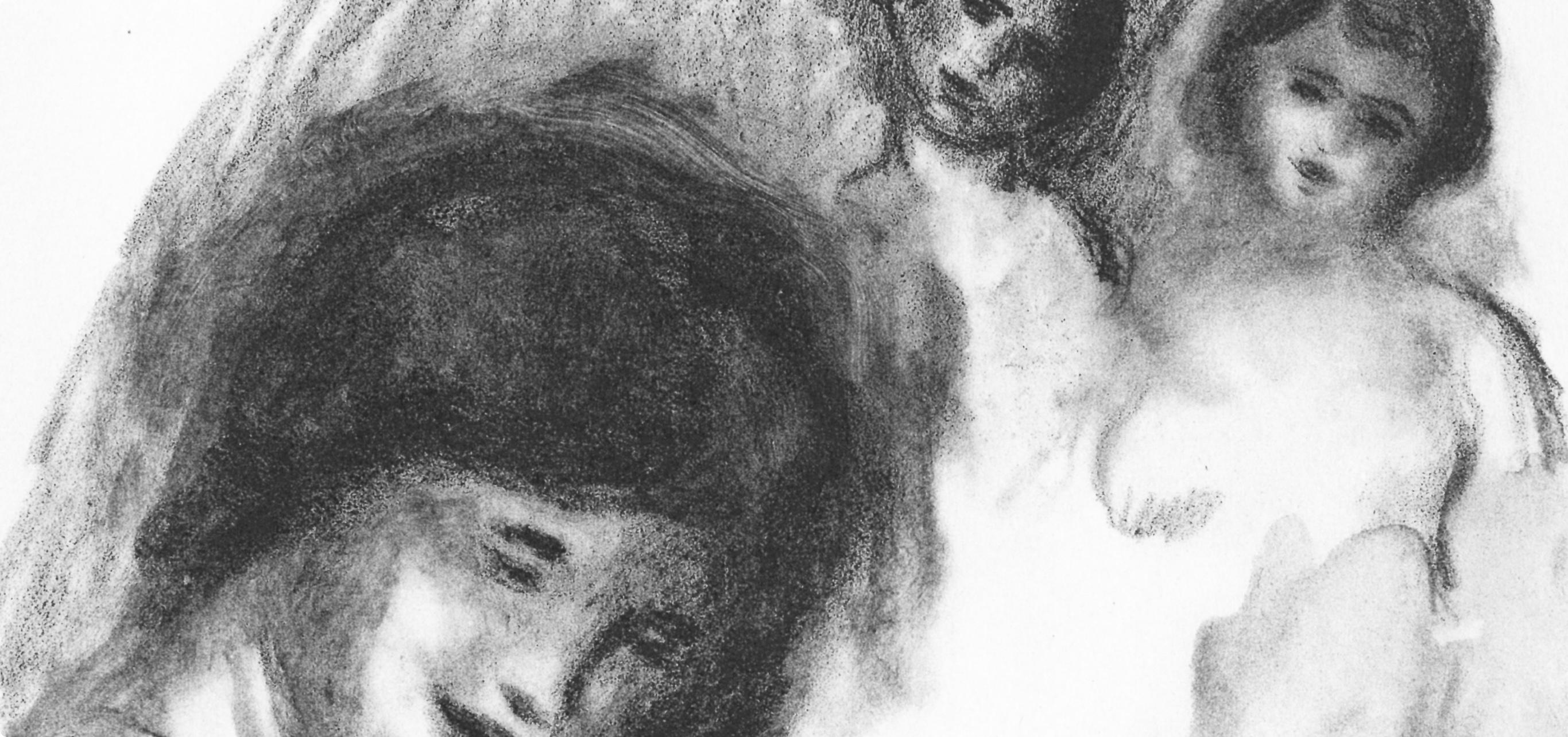 Renoir (tariff free*), Pierre aux trois croquis (after) - Print by Pierre-Auguste Renoir