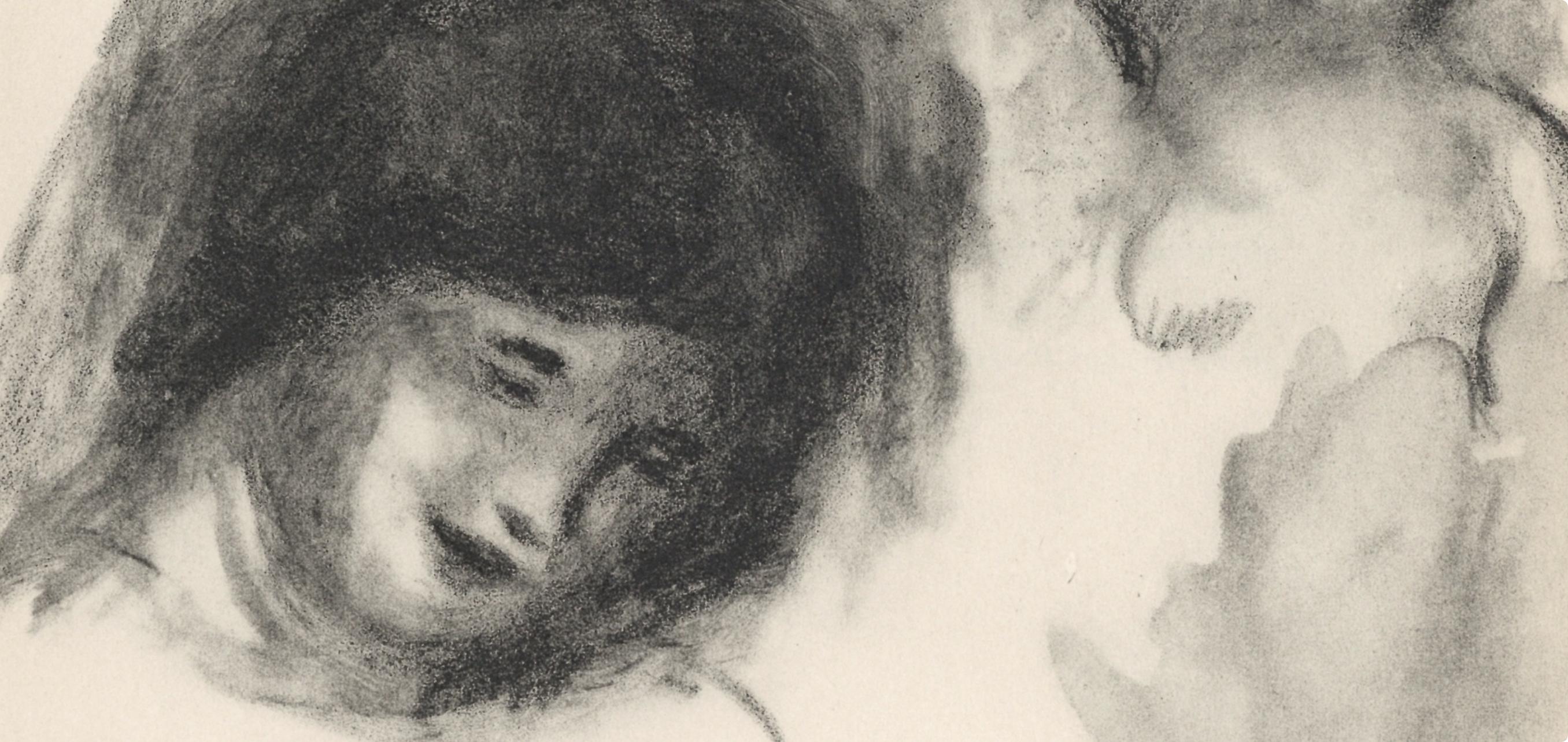 Renoir, Pierre aux trois croquis, Les Lithographies de Renoir (after) - Beige Landscape Print by Pierre-Auguste Renoir