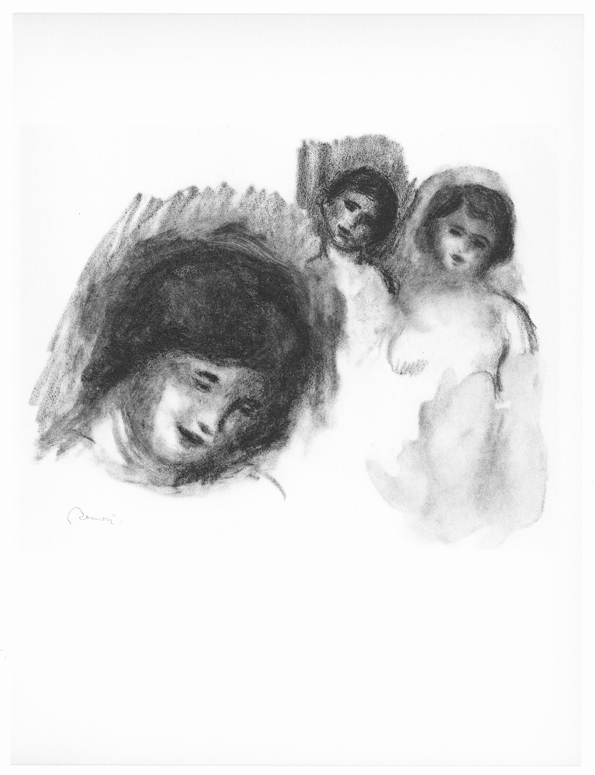 Lithograph on grand vélin Renage filigrané à la marque de l'éditeur paper. Inscription: Signed in the plate and unnumbered, as issued. Paper Size: 12.5 x 9.5 inches; image size: 7.48 x 9.05 inches. Notes: From the album, Les Lithographies de Renoir,