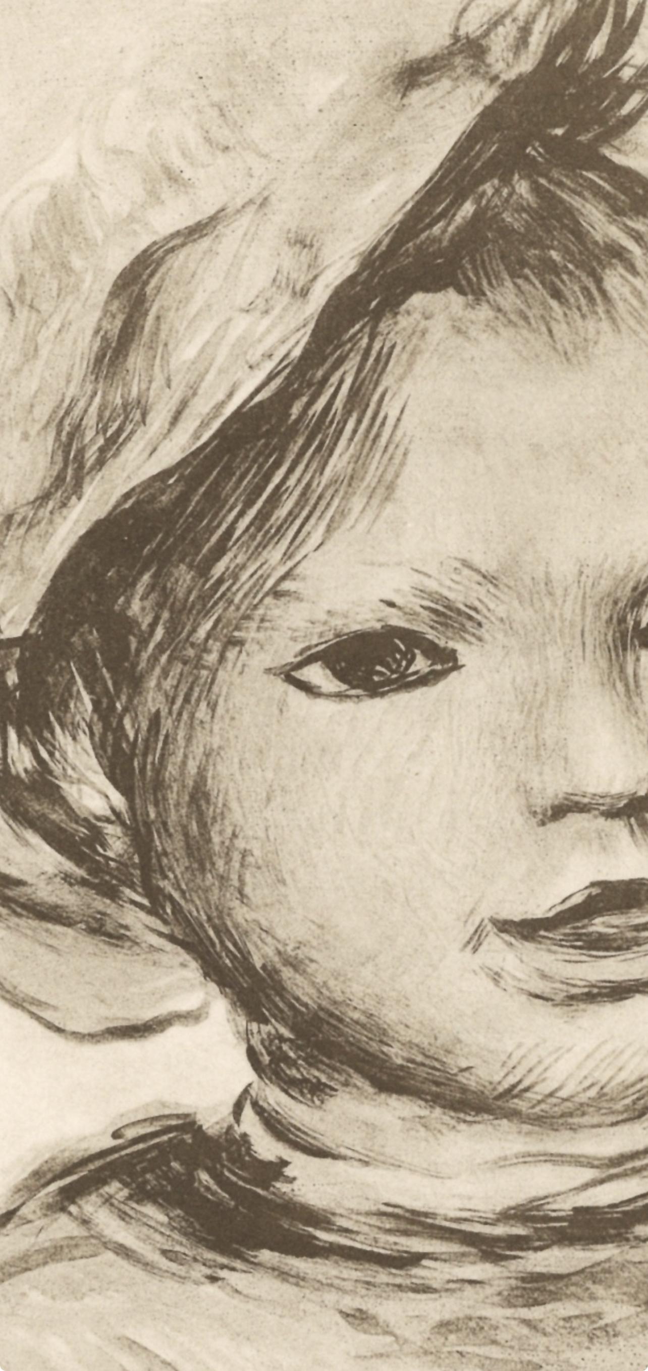 Renoir, Pierre Renoir de face, Les Lithographies de Renoir (nach) (Weiß), Landscape Print, von Pierre-Auguste Renoir