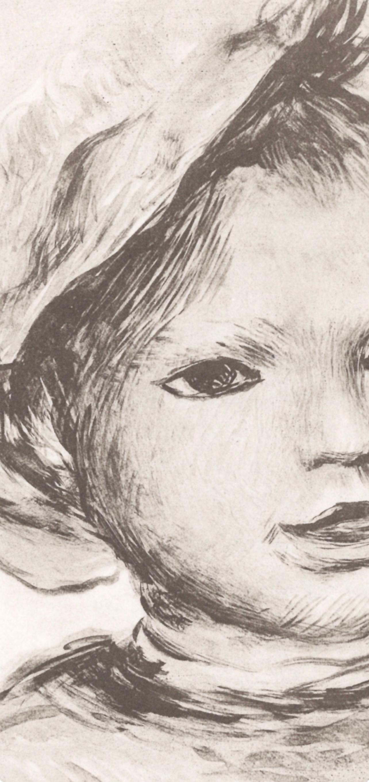 Renoir (tariff free*), Pierre Renoir de face (after) - White Landscape Print by Pierre-Auguste Renoir