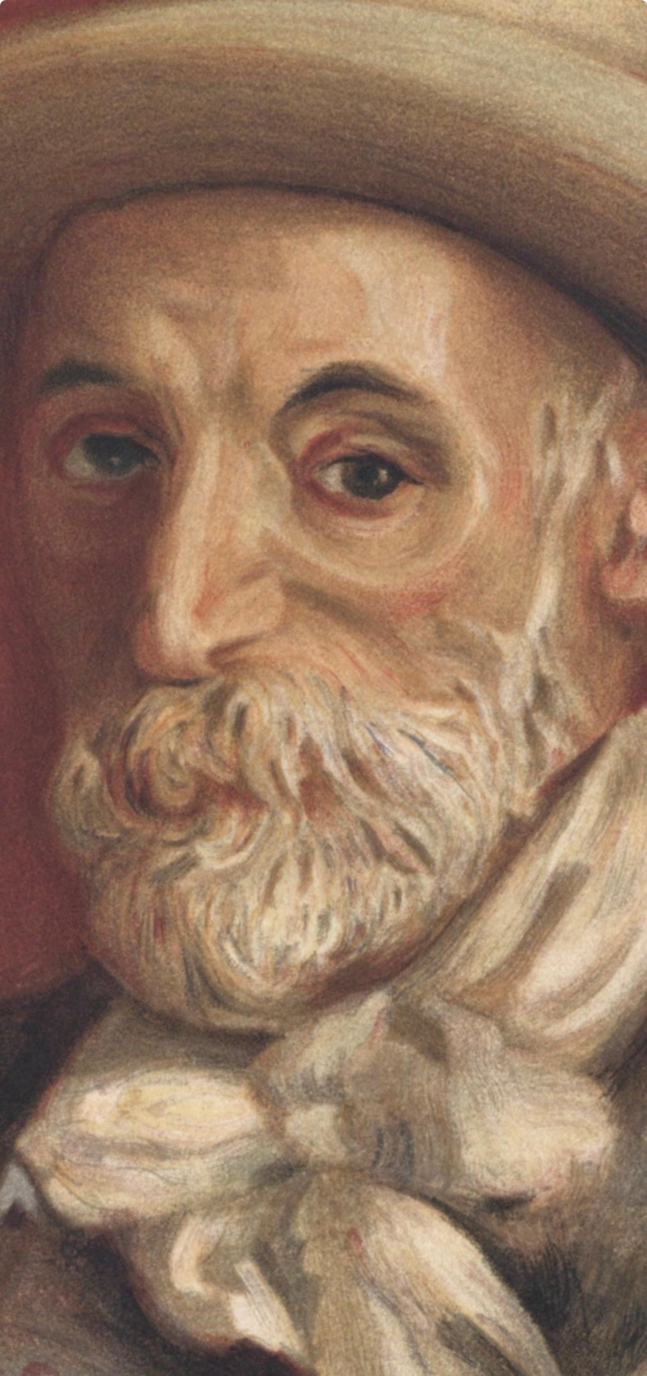 Renoir (tariff free*), Portrait de Auguste Renoir (after) - Brown Landscape Print by Pierre-Auguste Renoir