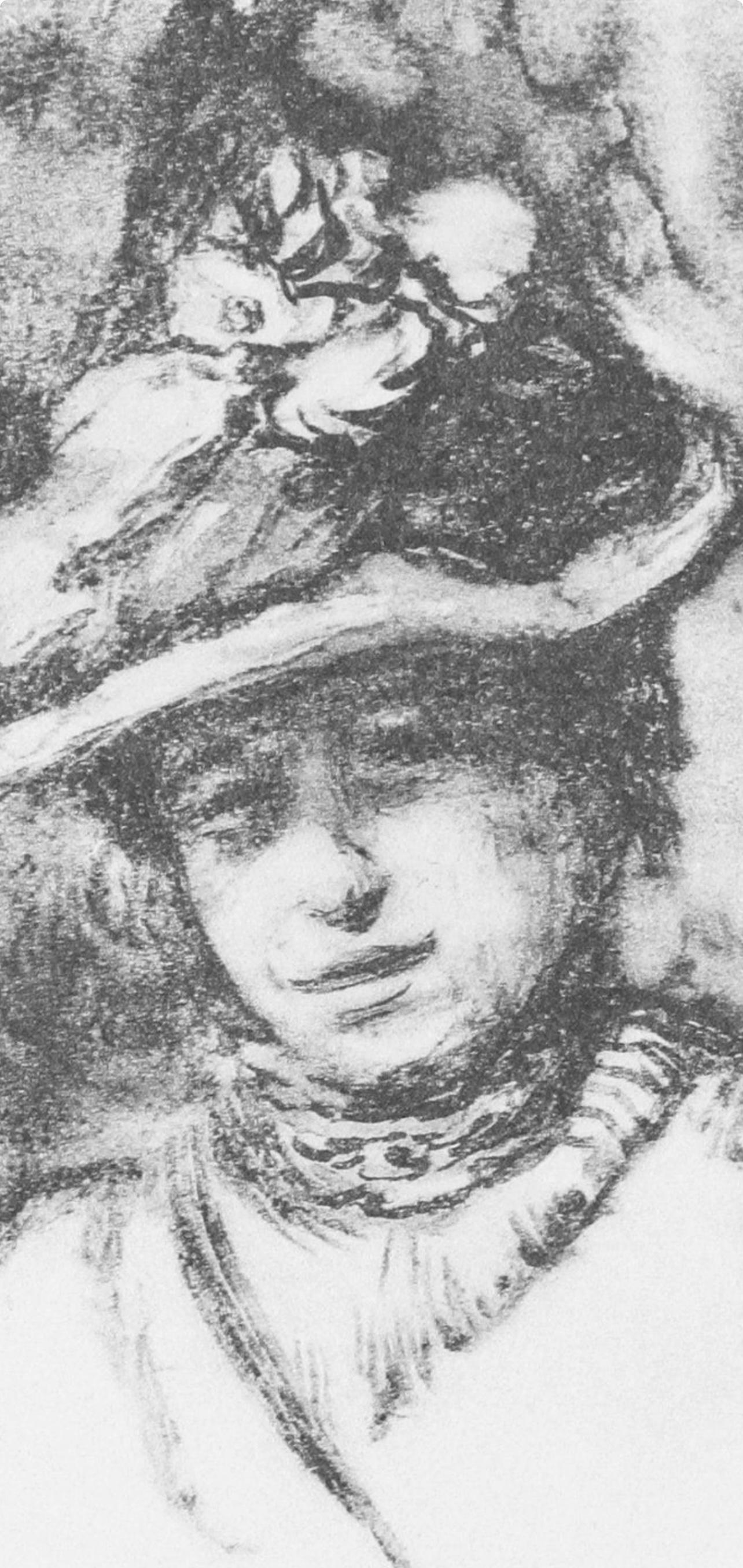 Renoir (tariff free*), Portrait de Jeanne Baudot (after) - Print by Pierre-Auguste Renoir